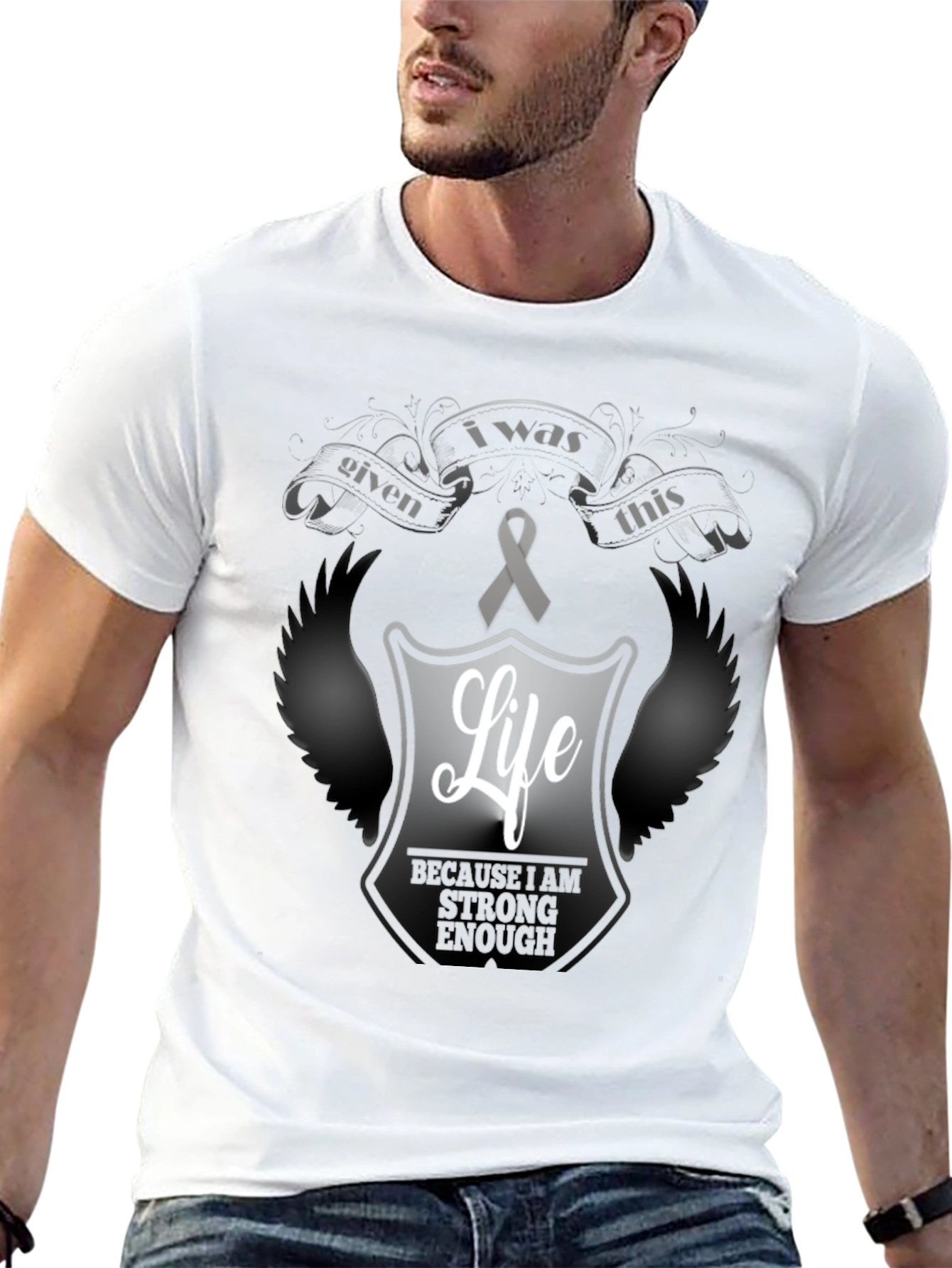 Black Inspirational "Given This Life" T-Shirt view 13