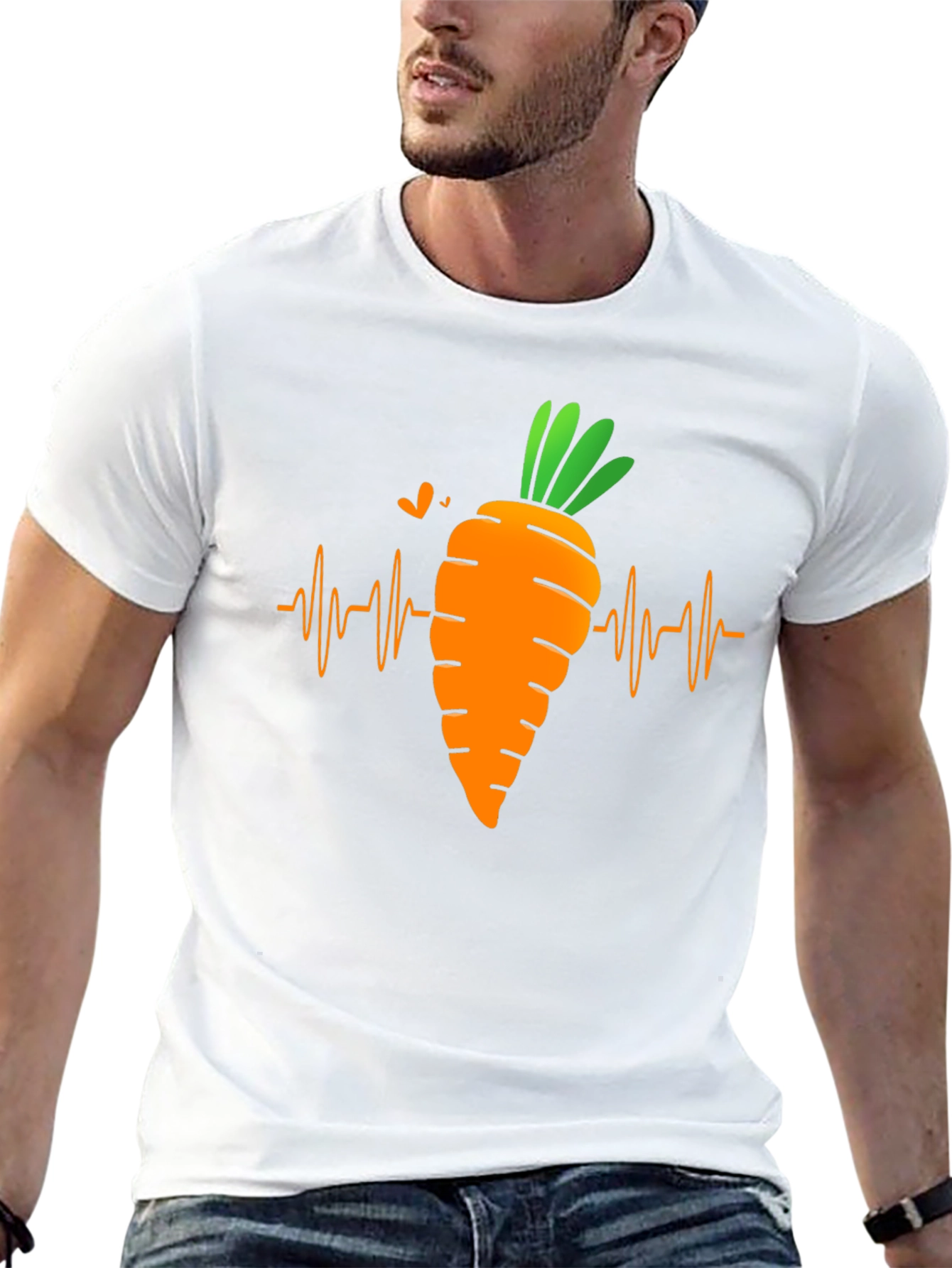 Black Carrot Heartbeat T-Shirt - Funny Vegan Tee view 13
