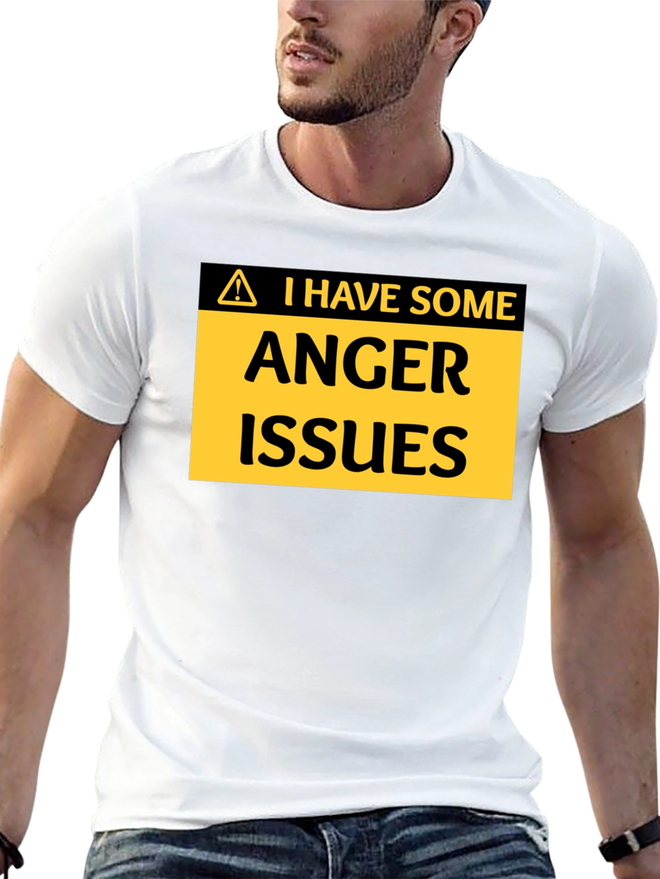 Black I Have Some Anger Issues Funny T-Shirt view 13