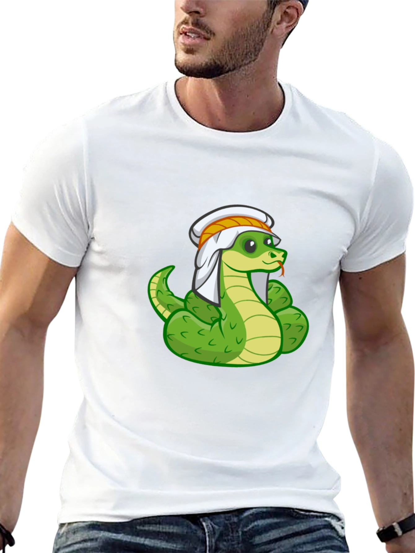 Black Snake Charmer T-Shirt - Funny Cartoon Snake Tee view 13