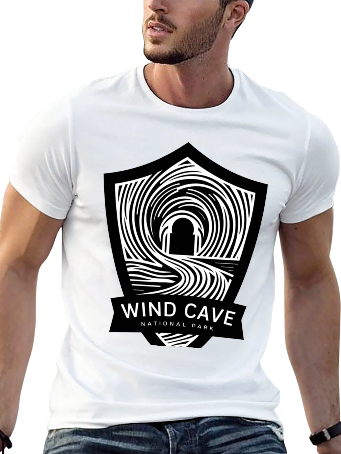 Black Wind Cave National Park Black T-Shirt view 13