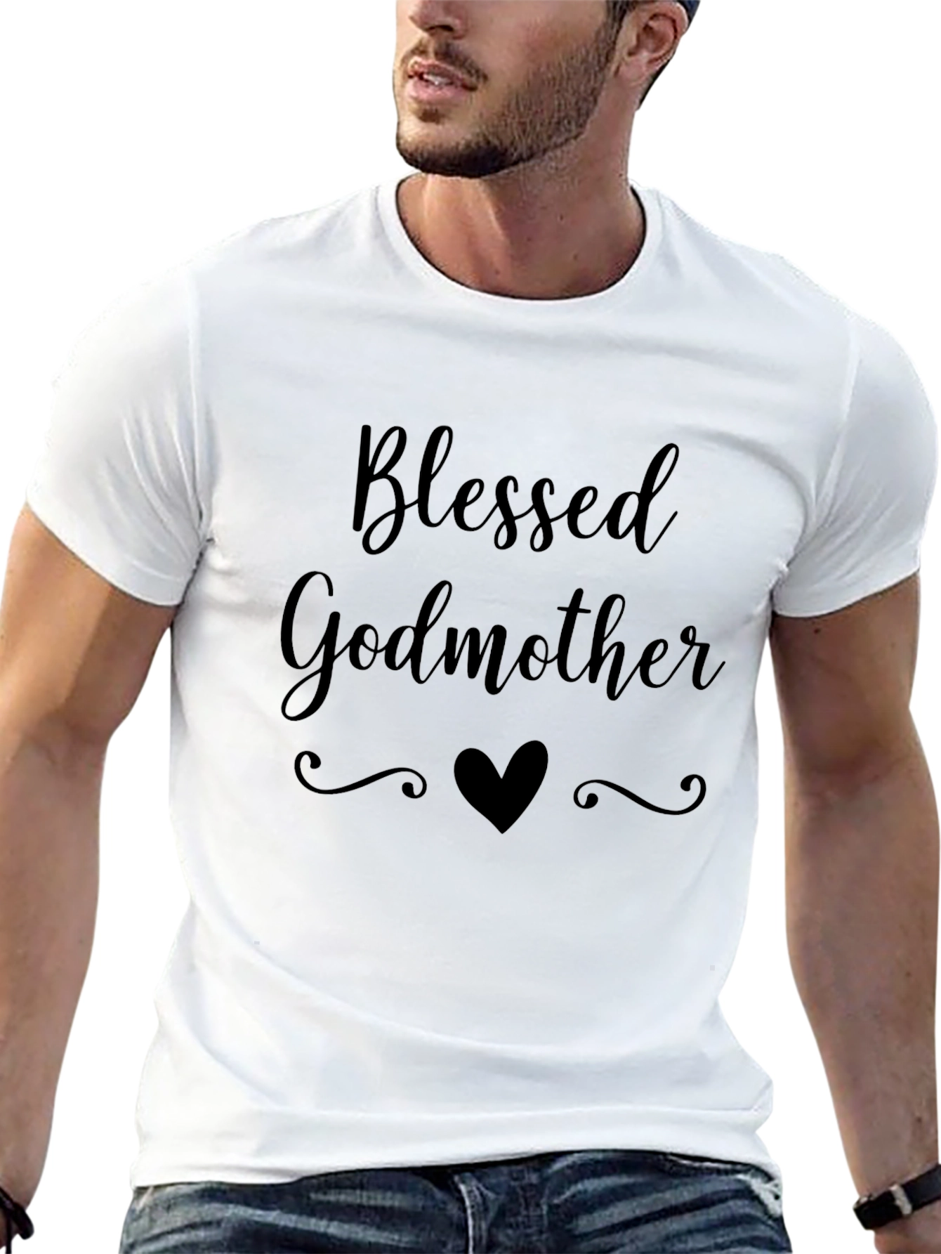 Black Blessed Godmother Black T-Shirt view 13