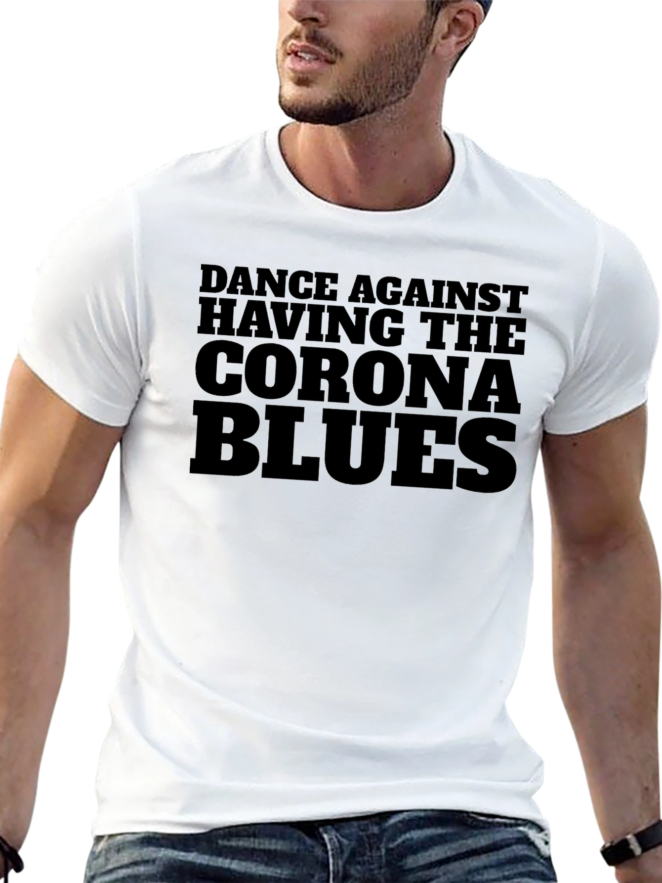 Black Dance Against Corona Blues T-Shirt - Black view 13