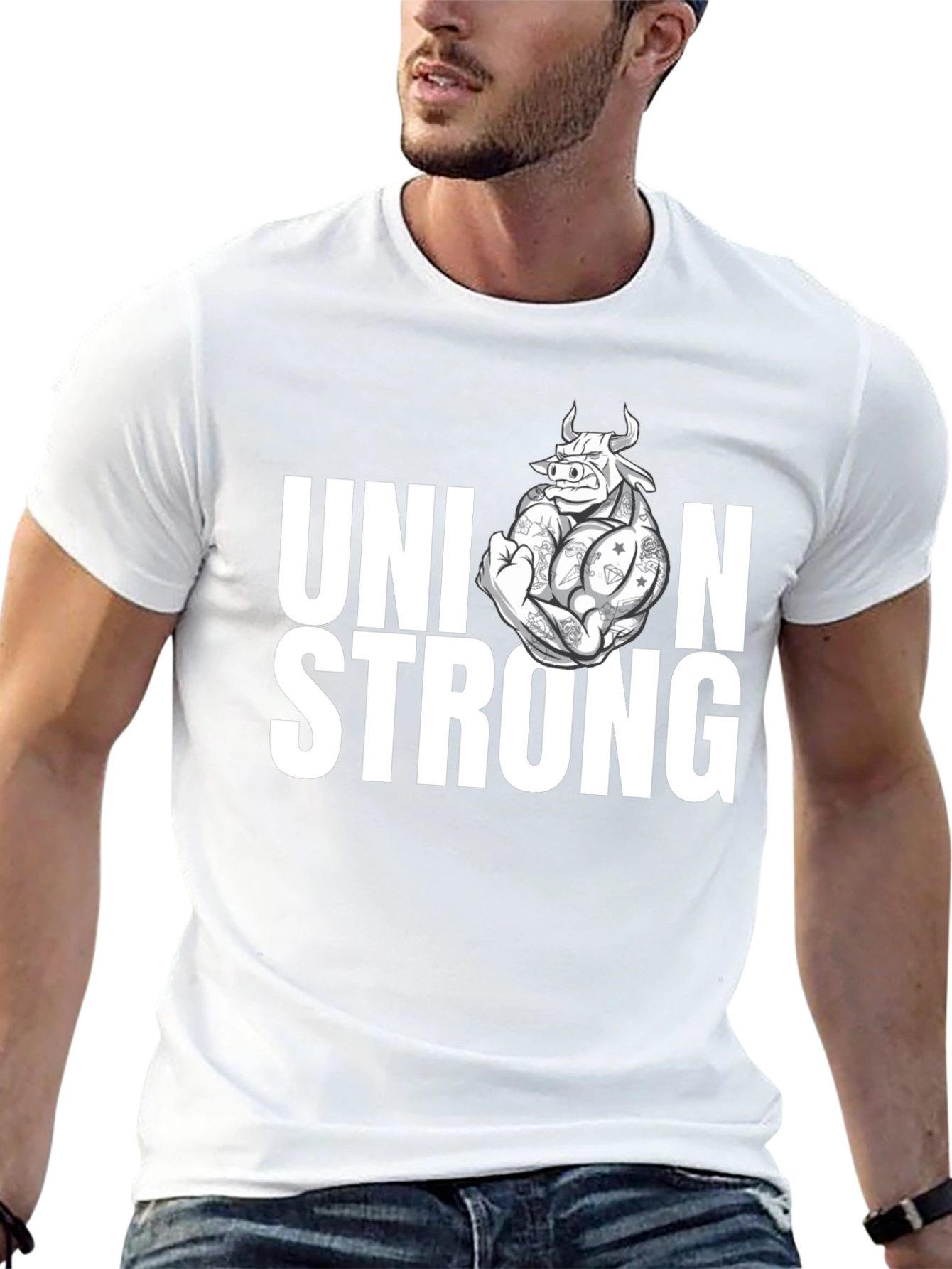 Black Union Strong Graphic T-Shirt view 13
