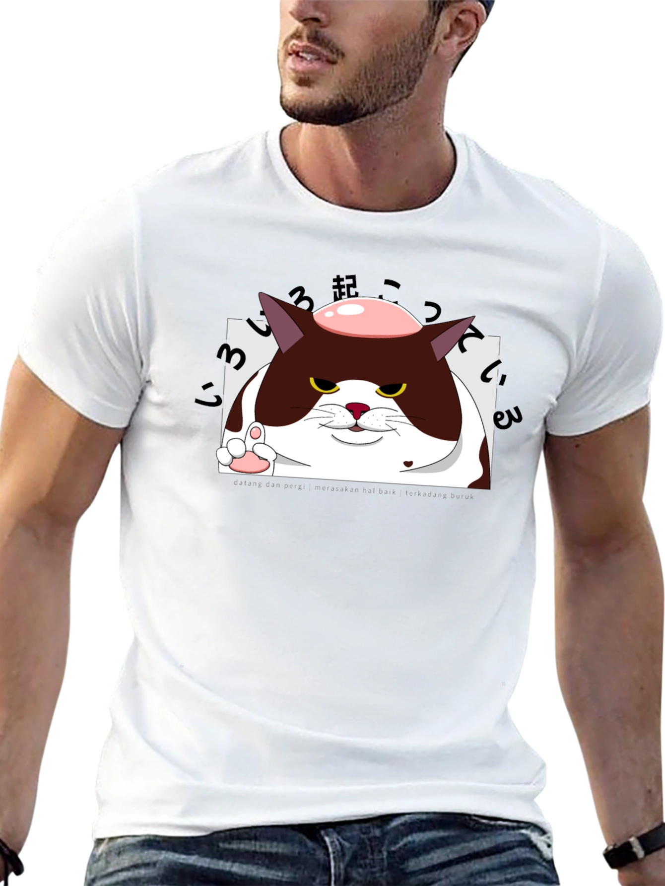 Black Grumpy Cat Pink Donut T-Shirt view 13