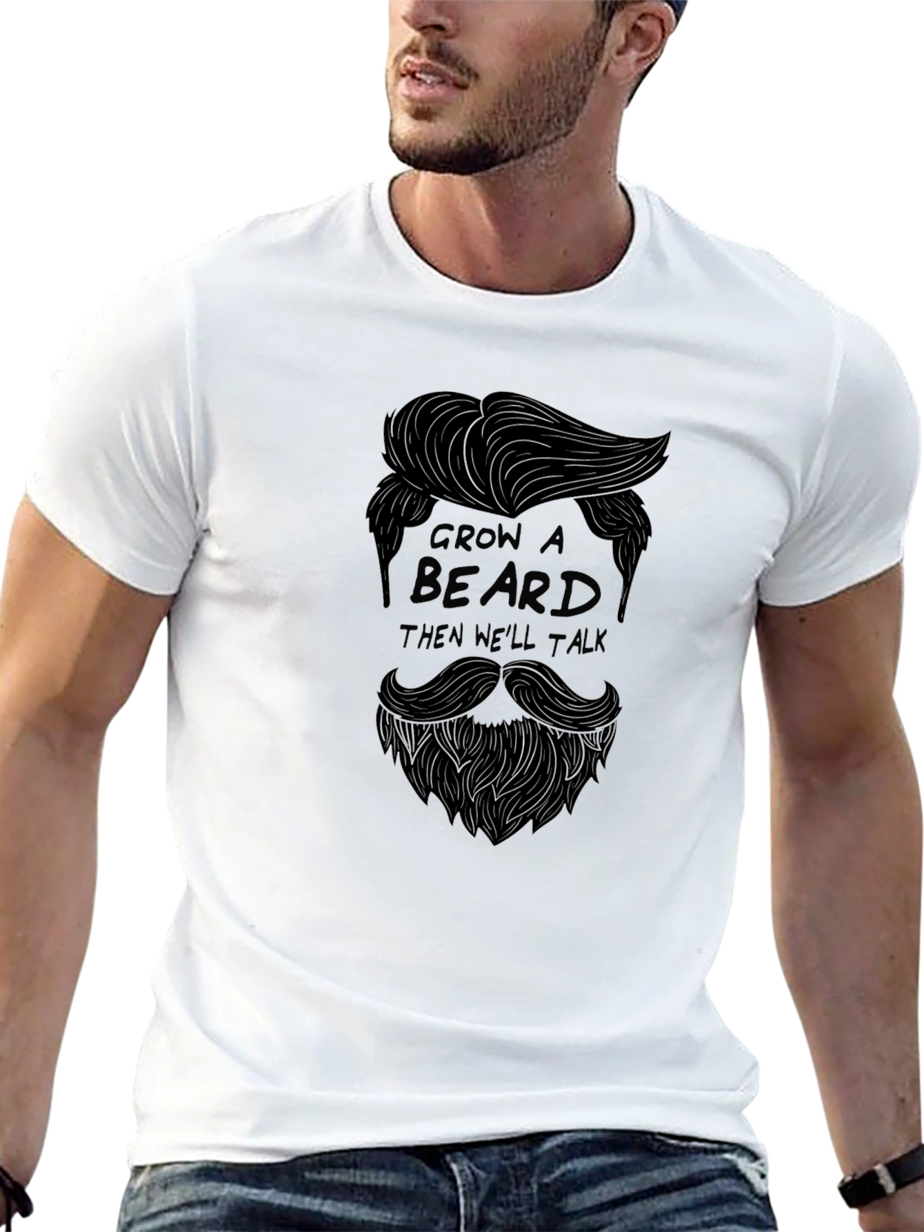 Grow a Beard Black Graphic Tee - 13