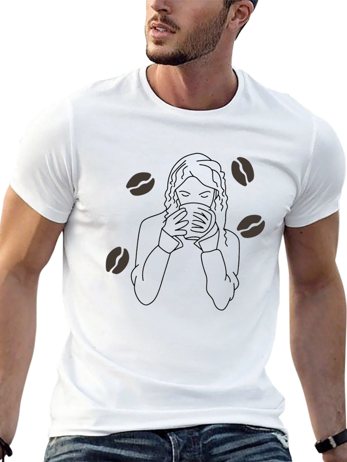 Black Coffee Lover Graphic Tee - Unisex Black T-Shirt view 13