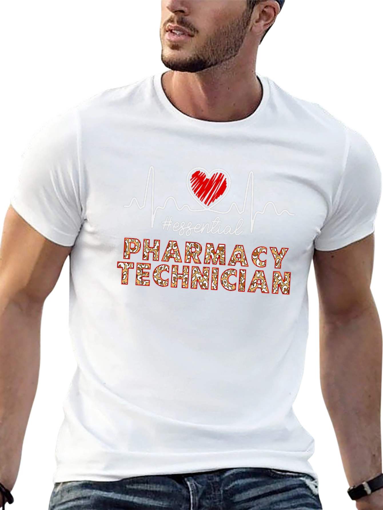 Black Essential Pharmacy Technician T-Shirt view 13