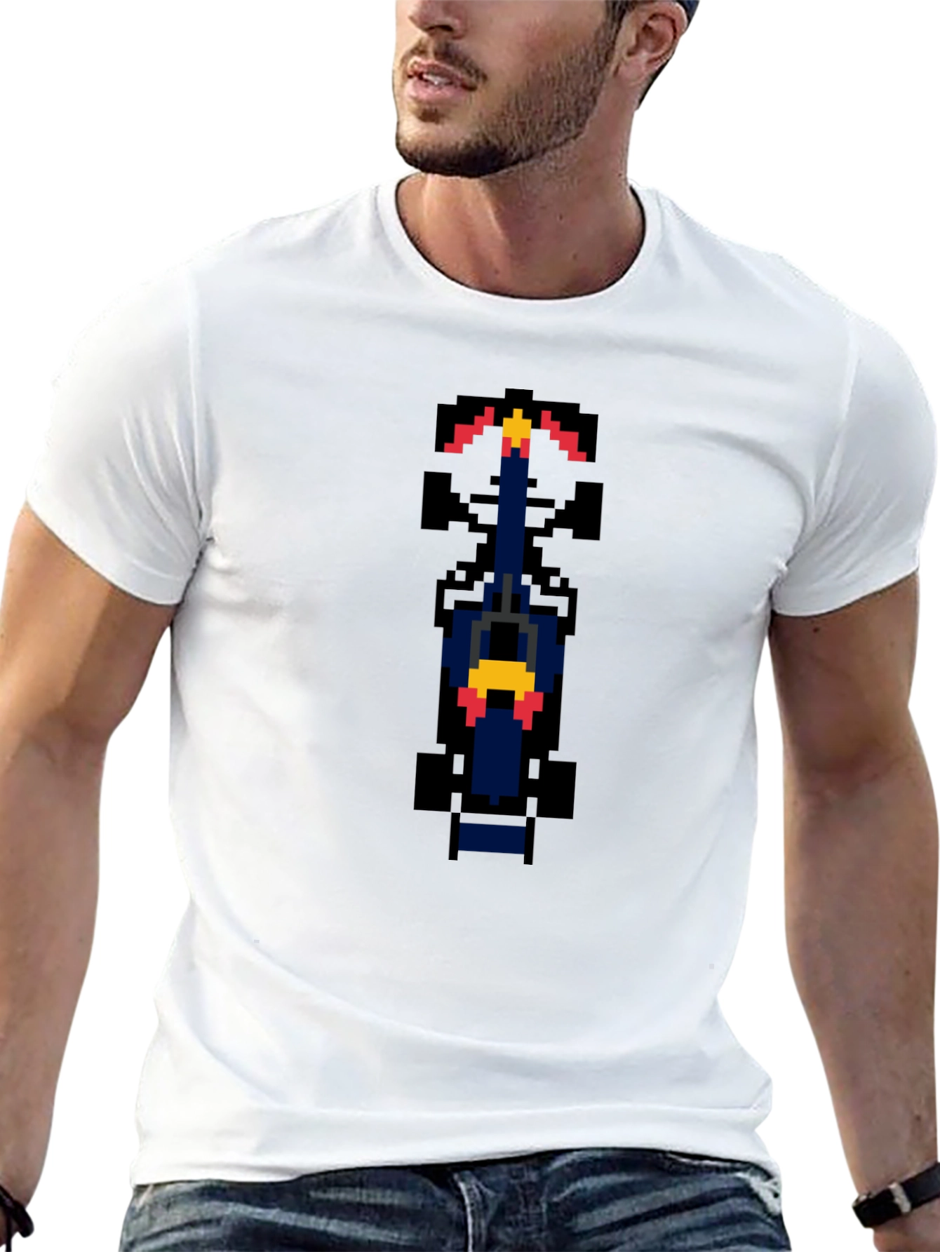 Black Retro Pixel Racer T-Shirt - Black view 13