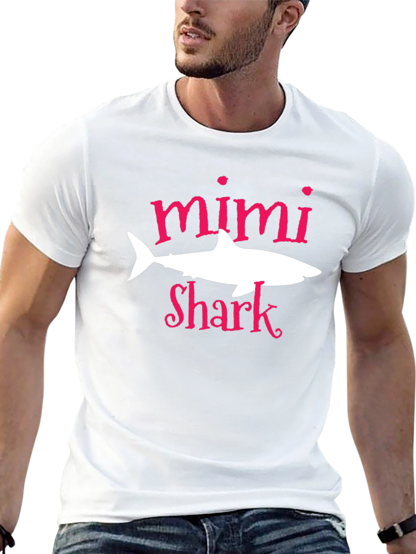 Black Mimi Shark Graphic Tee - Black Cotton T-Shirt view 13