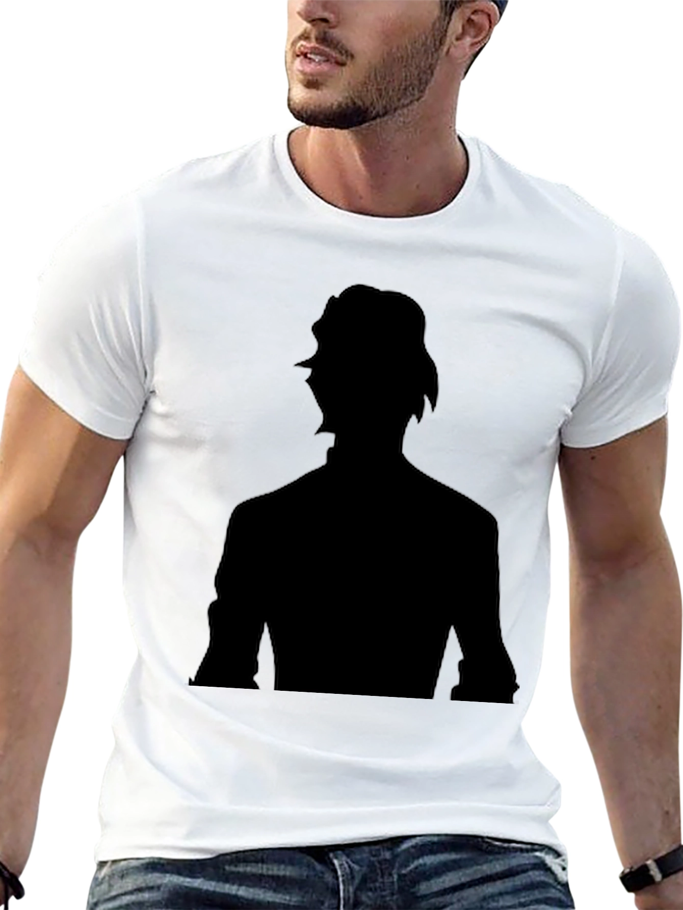 Black Silhouette Graphic Tee - Black Casual Style view 13