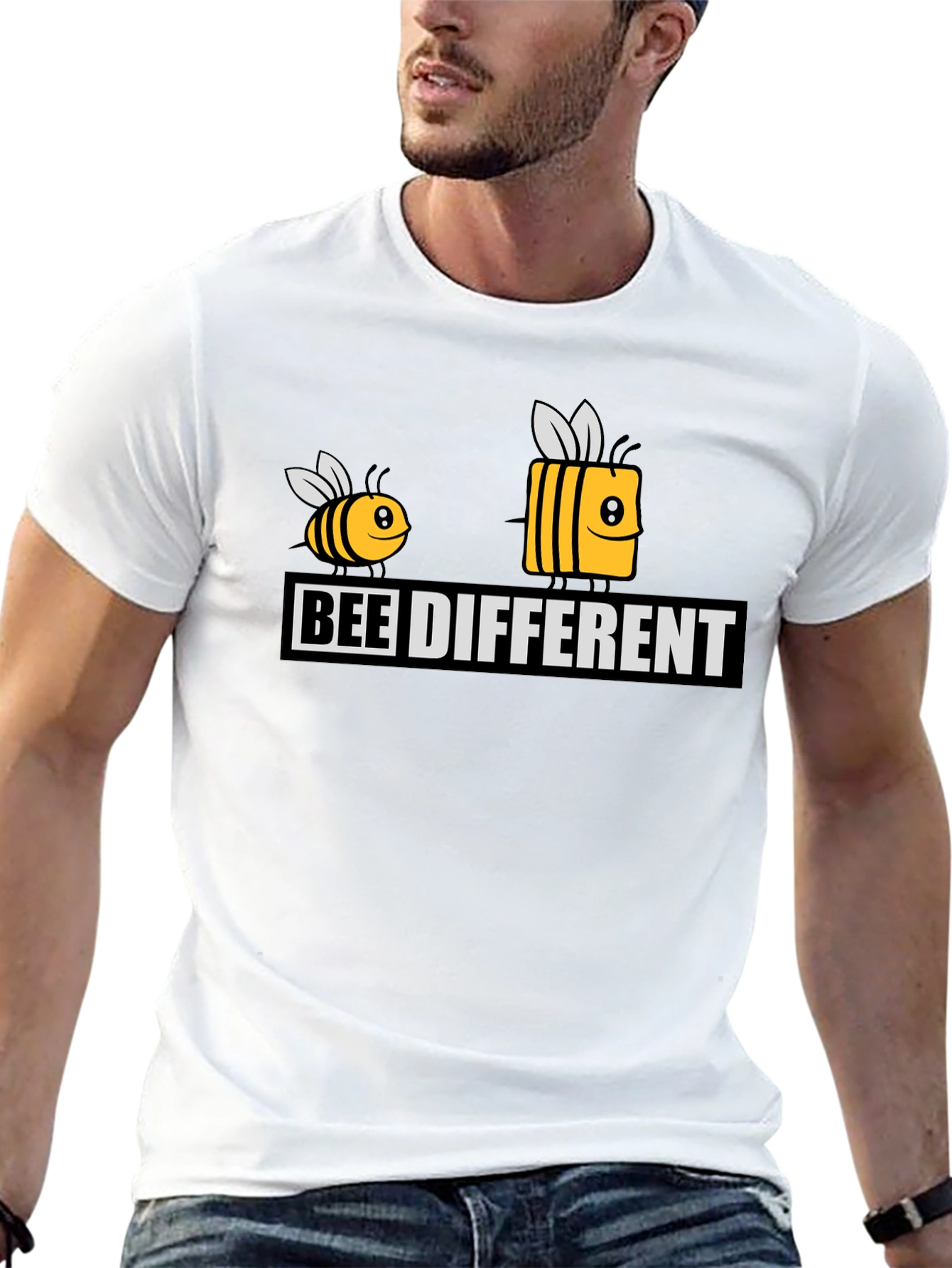 Black Bee Different Graphic Tee - Unique & Stylish! view 13
