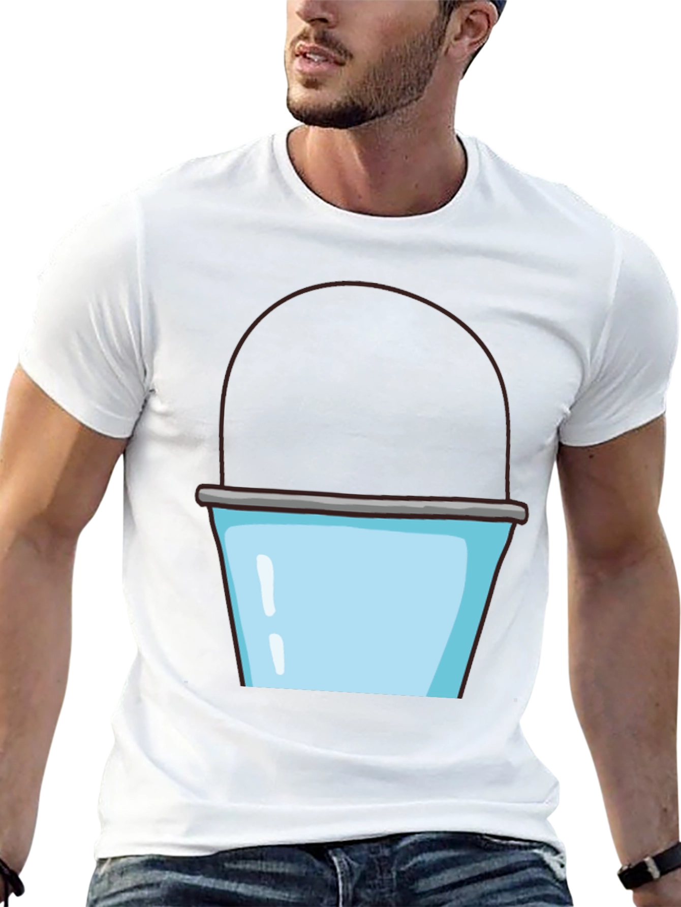 Black Bucket Graphic T-Shirt - Fun Novelty Tee view 13