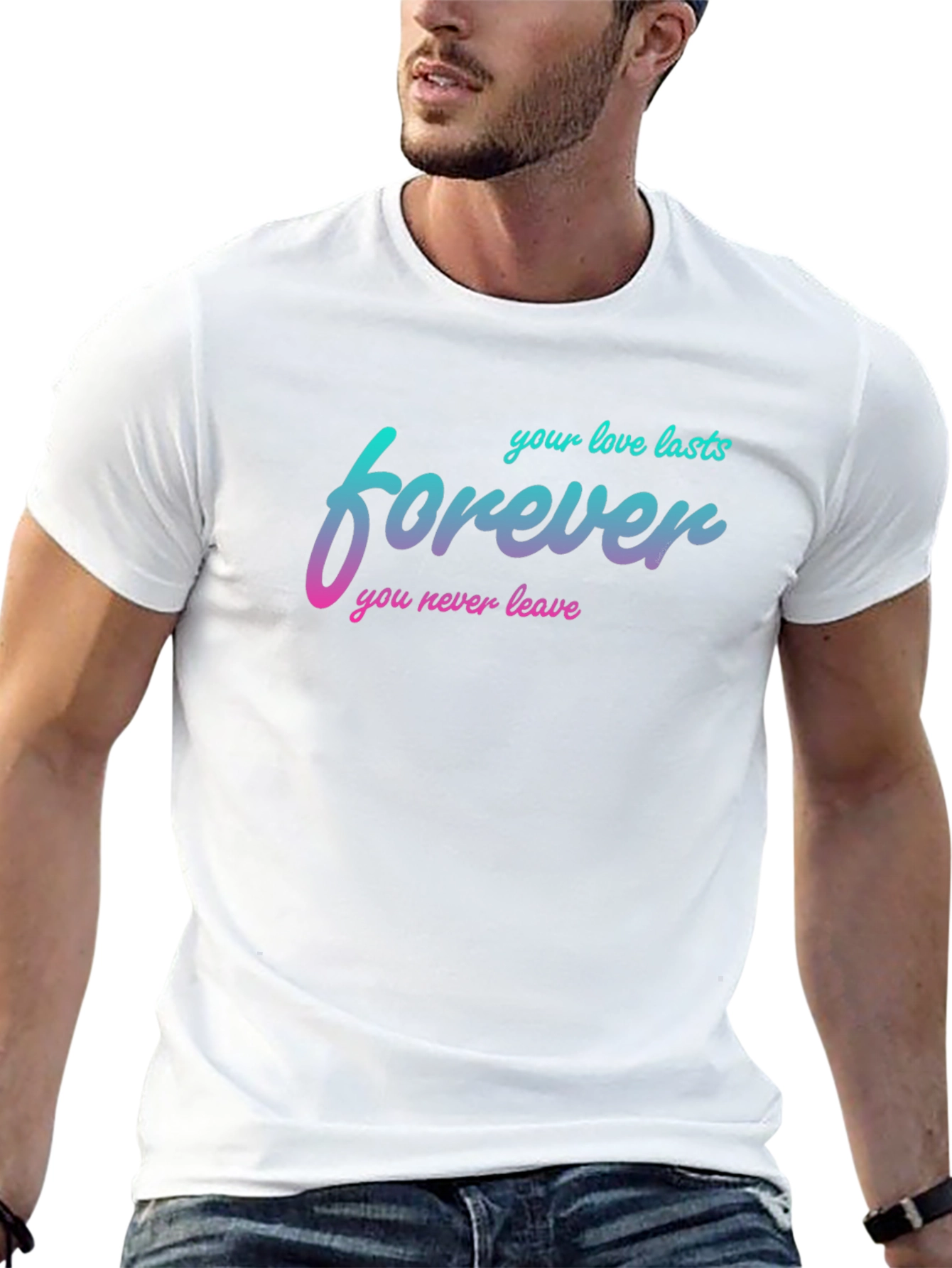 Black Forever Love Graphic T-Shirt view 13