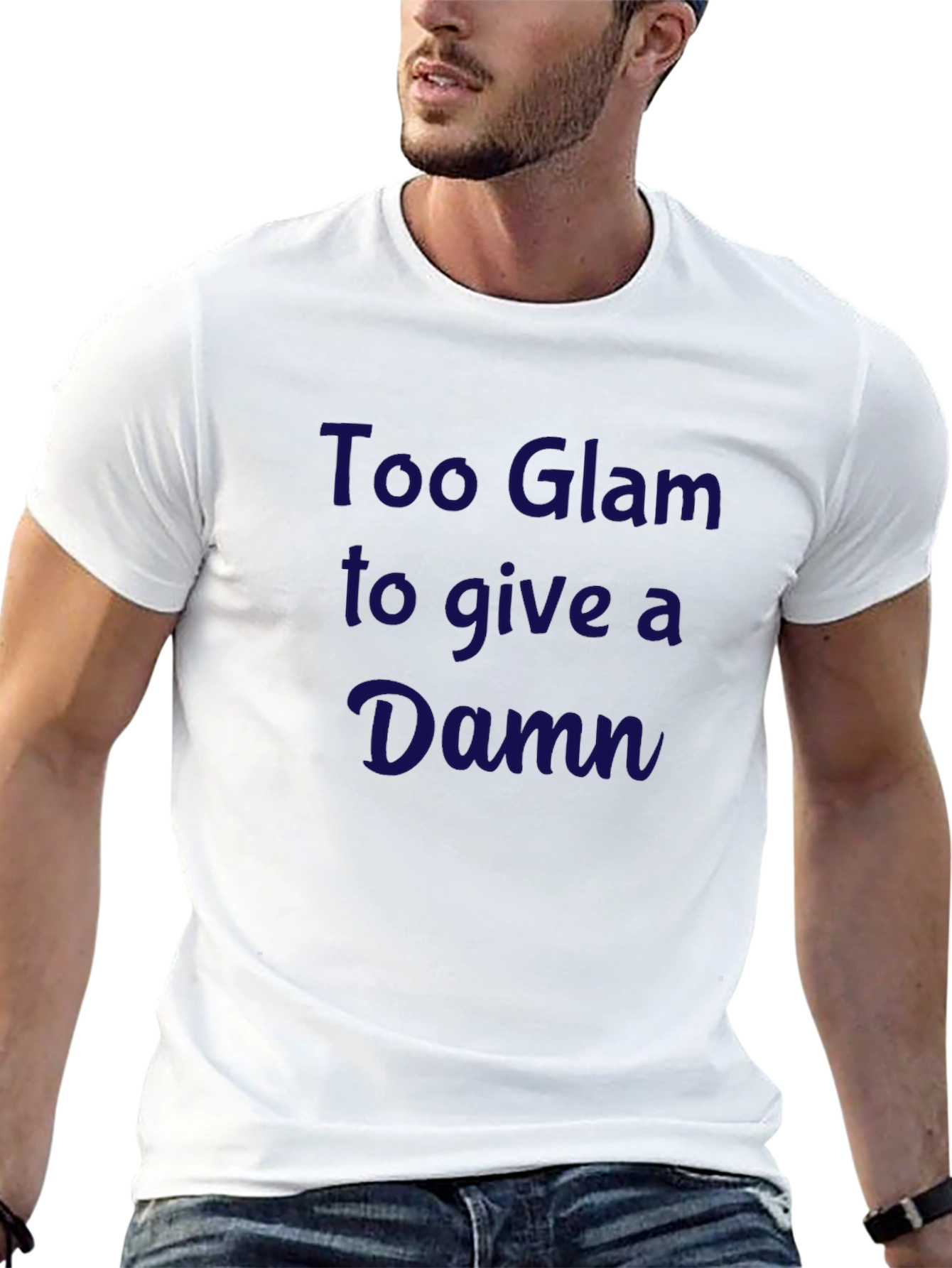Black Too Glam Graphic Tee - Black Unisex T-Shirt view 13
