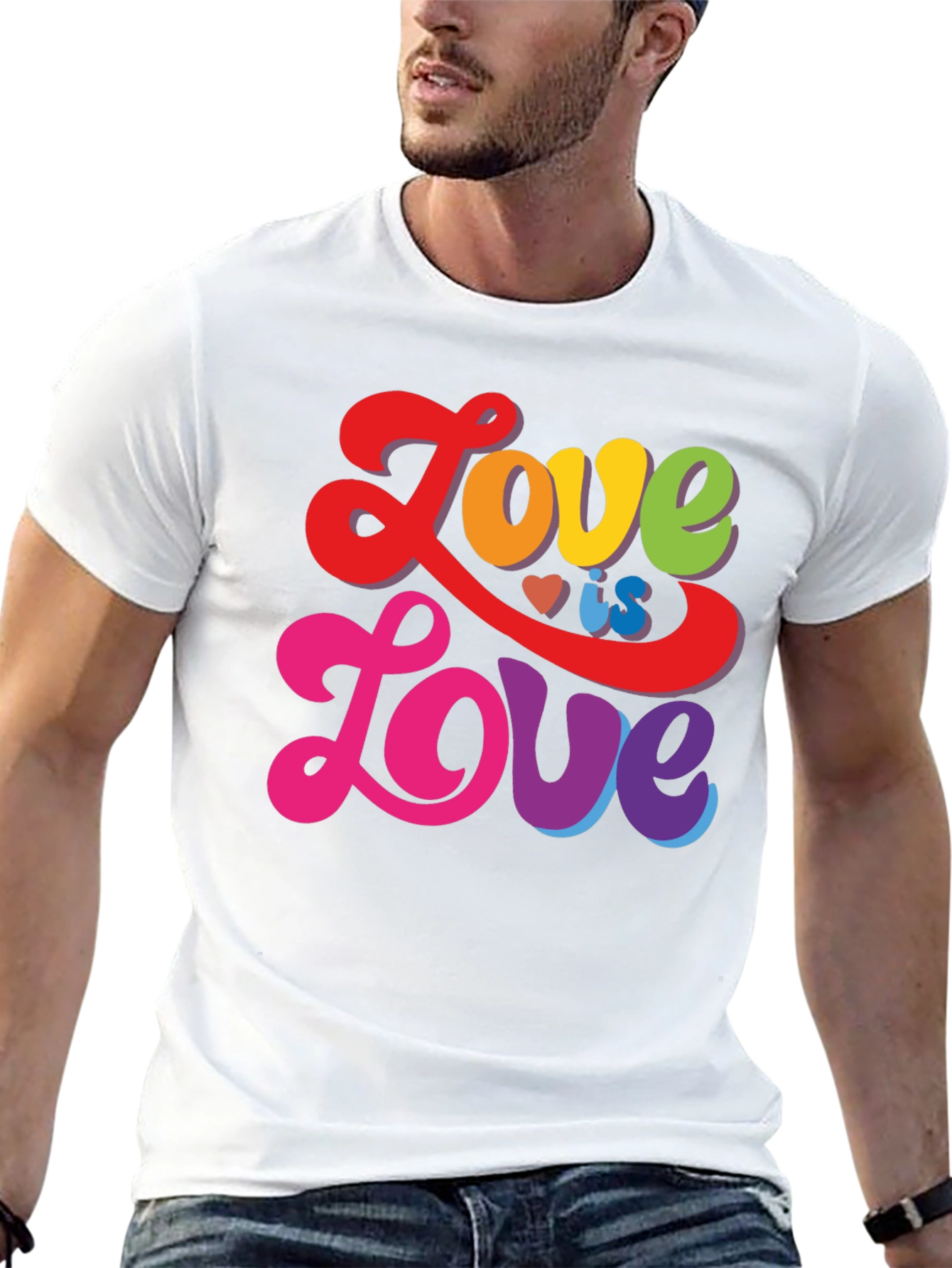 Black Love is Love Rainbow Graphic Tee view 13
