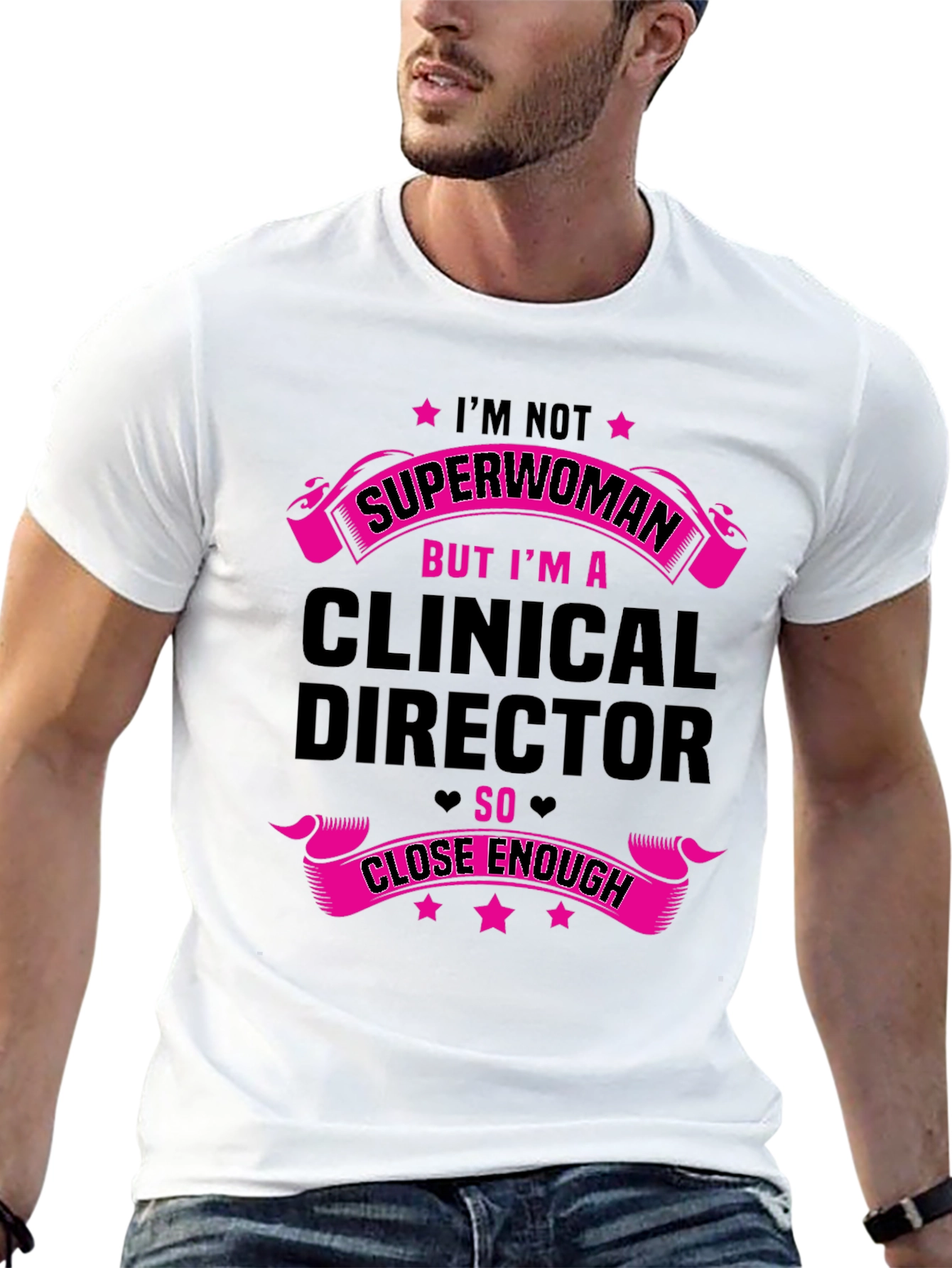 Black Clinical Director Superwoman Funny T-Shirt view 13
