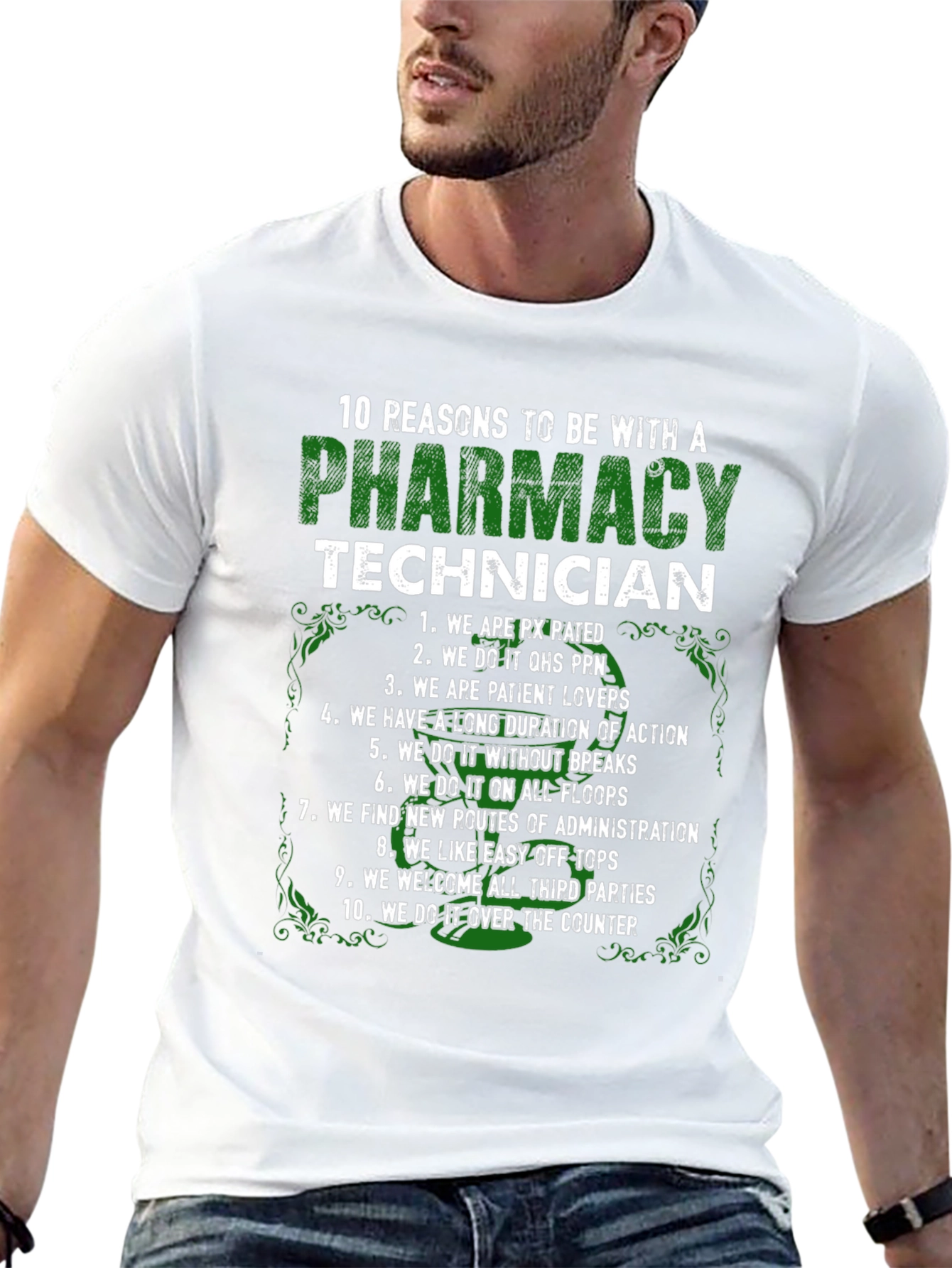 Black Pharmacy Technician - 10 Reasons T-Shirt view 13