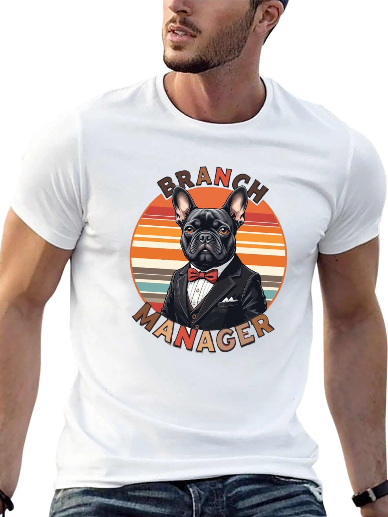 Black Branch Manager Dog T-Shirt, Funny Canine Apparel view 13