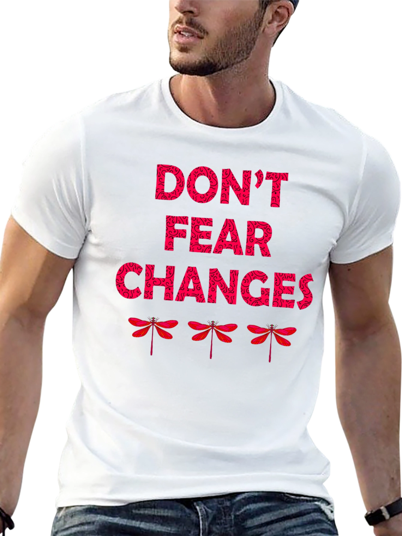 Black Don't Fear Changes Graphic T-Shirt view 13