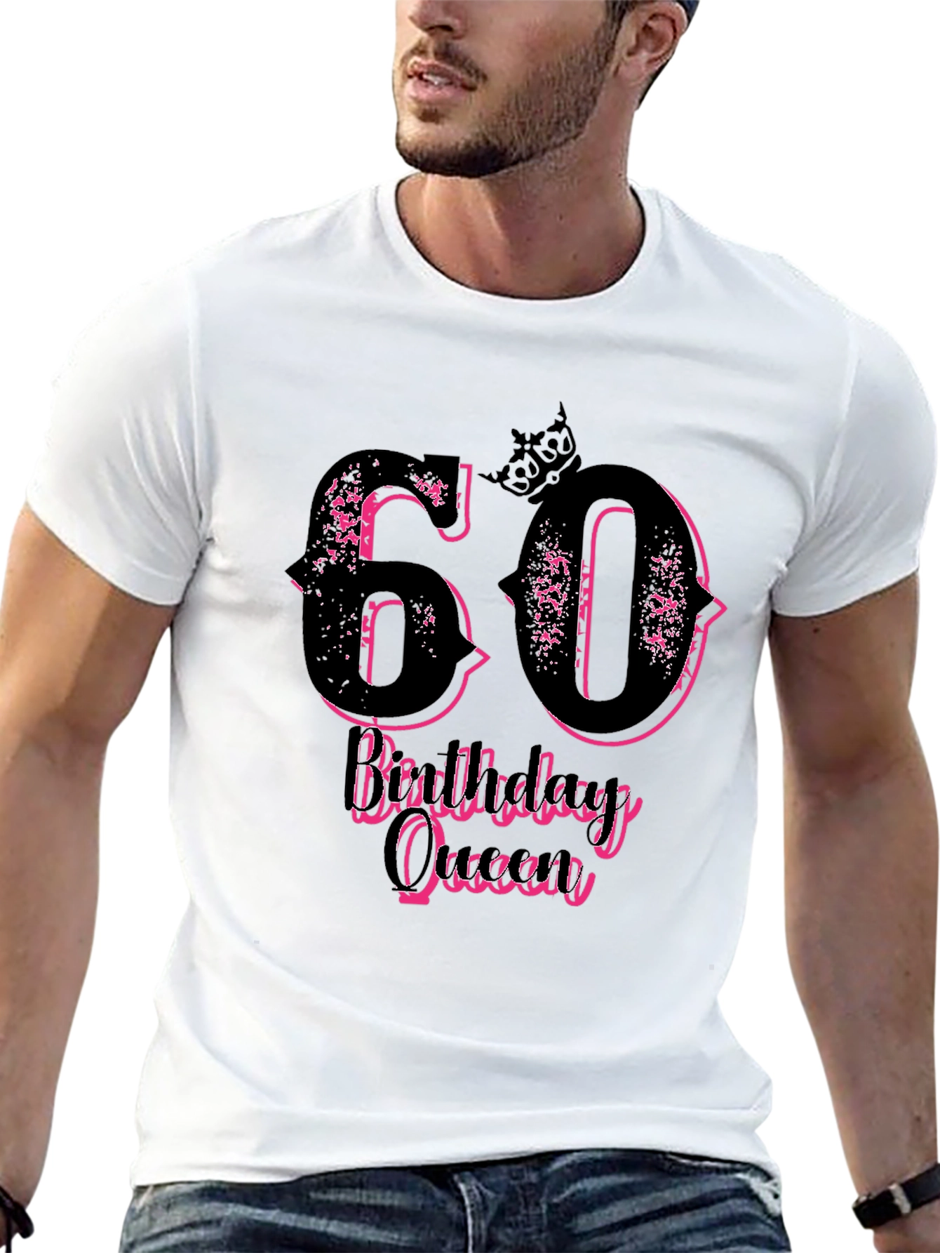 Black 60th Birthday Queen T-Shirt - Stylish & Fun! view 13