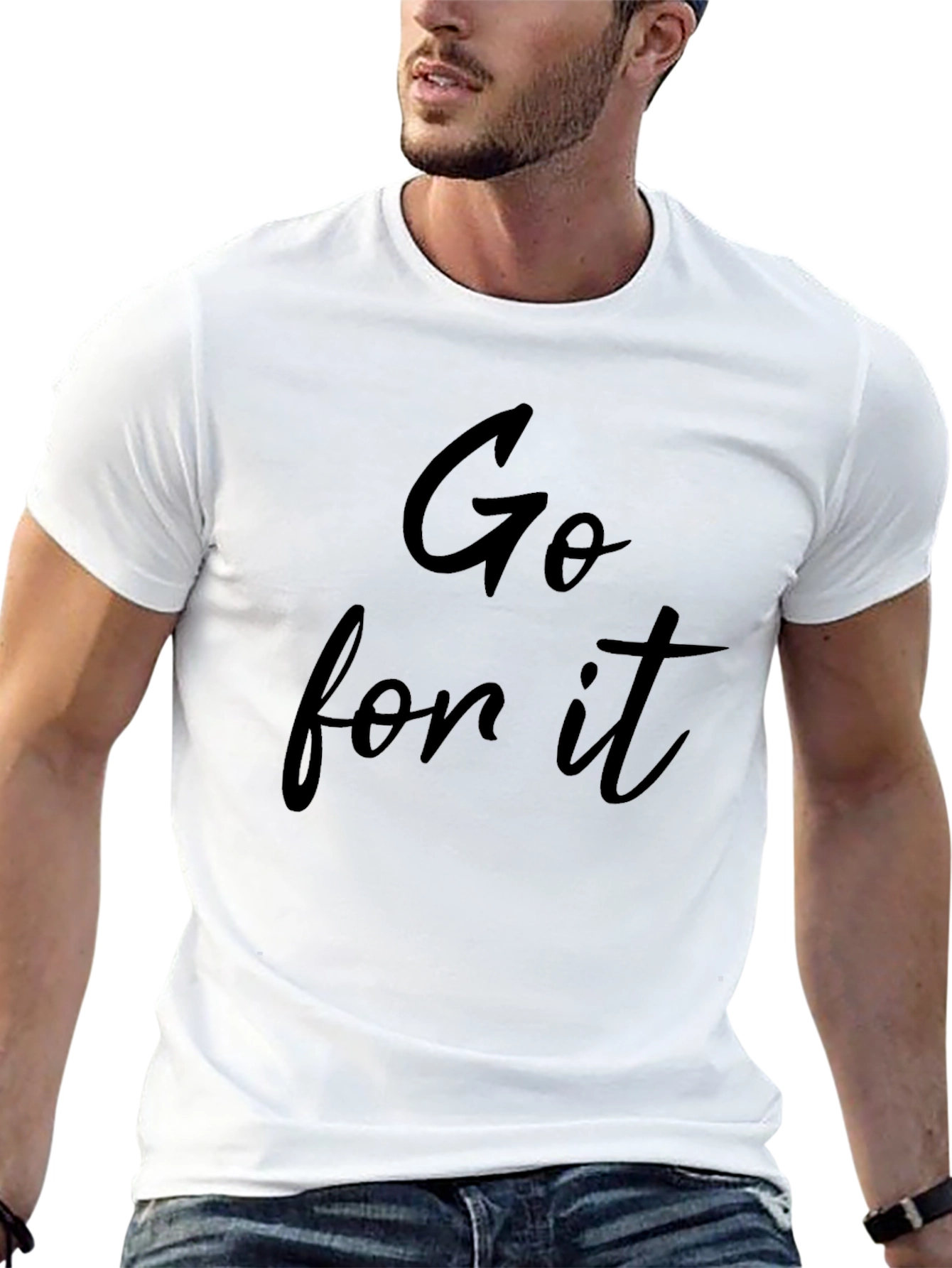 Black Go For It Black Graphic Tee view 13