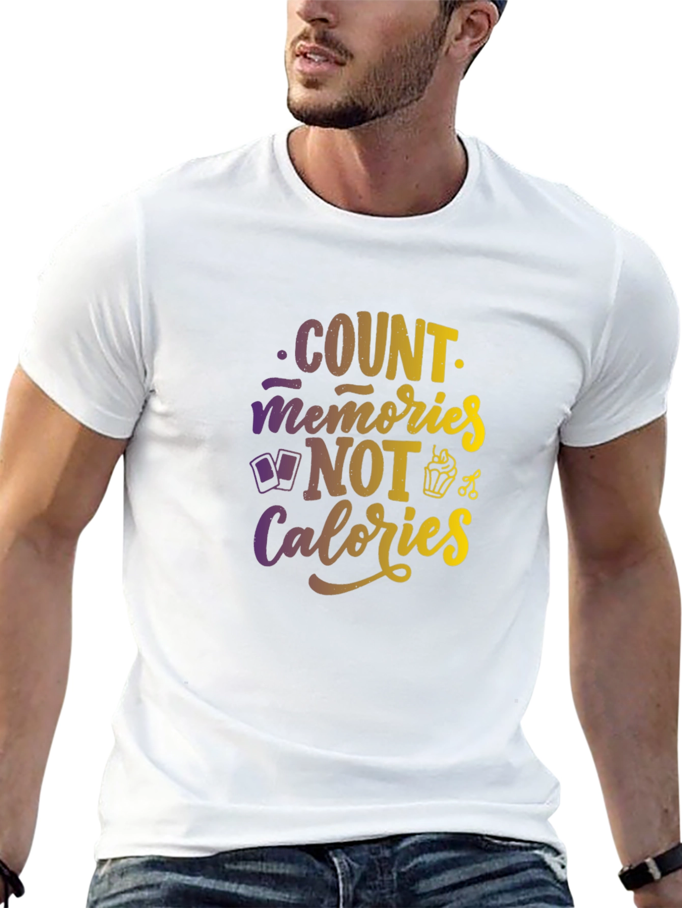 Black Count Memories Not Calories Graphic Tee view 13