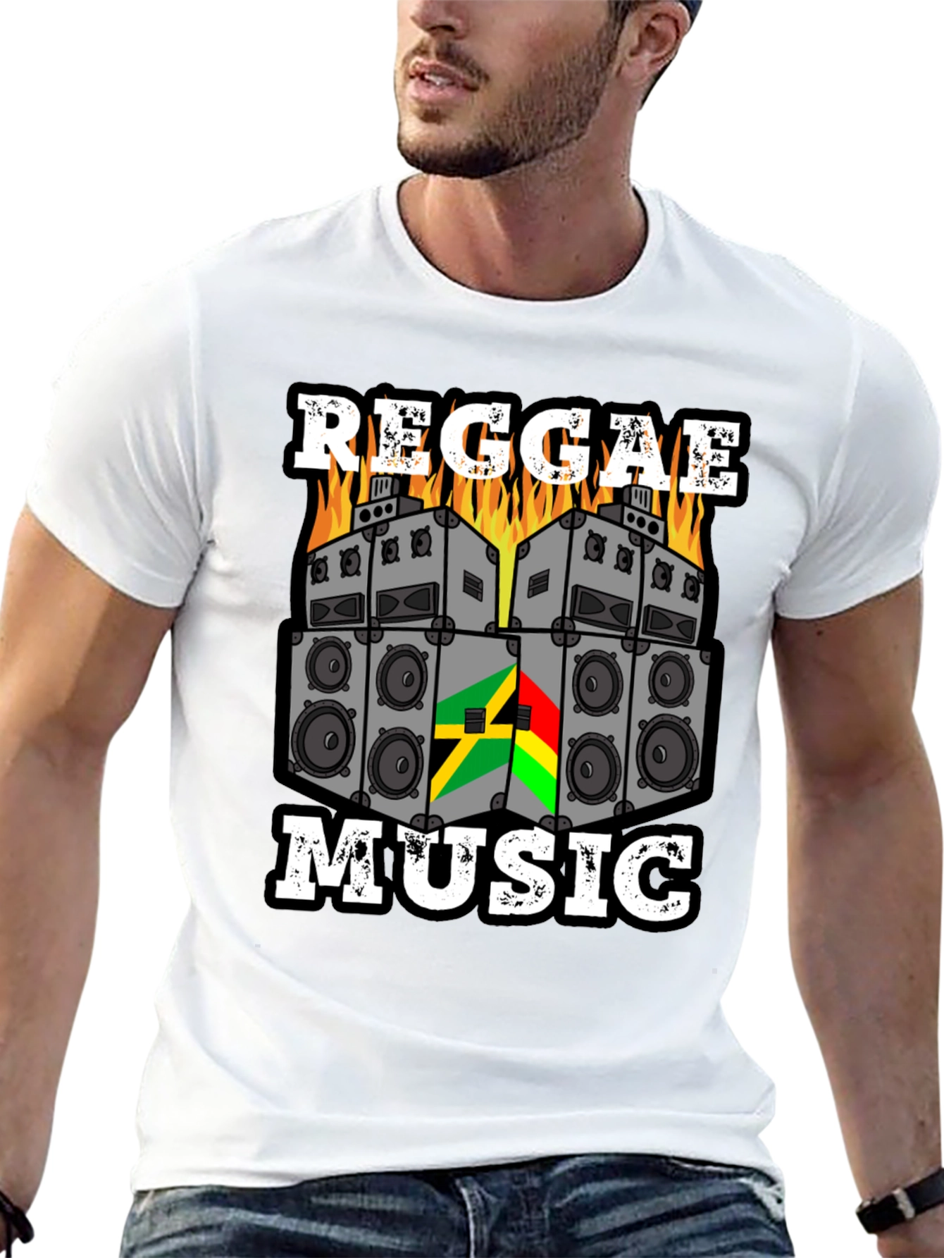 Black Reggae Music Graphic Tee - Black Cotton view 13
