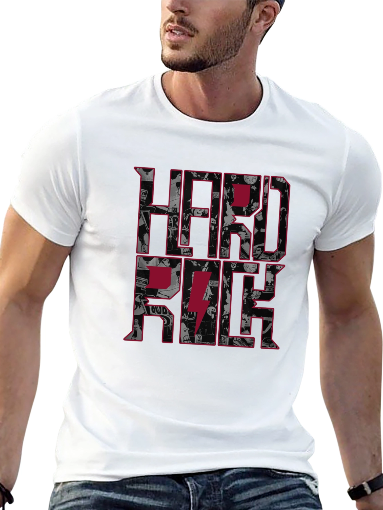 Black Hard Rock Graphic Print Tee view 13