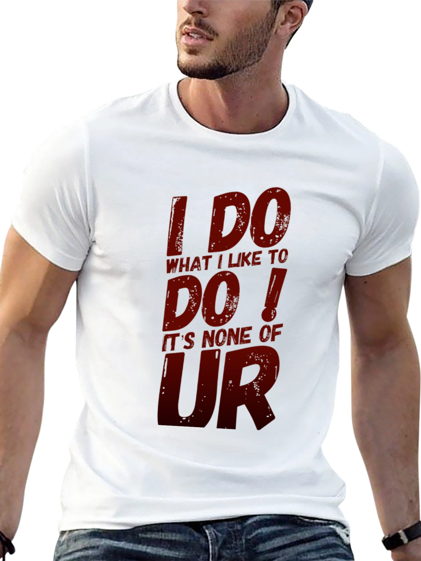 Black I DO What I Like Graphic Tee - Black Casual T-Shirt view 13