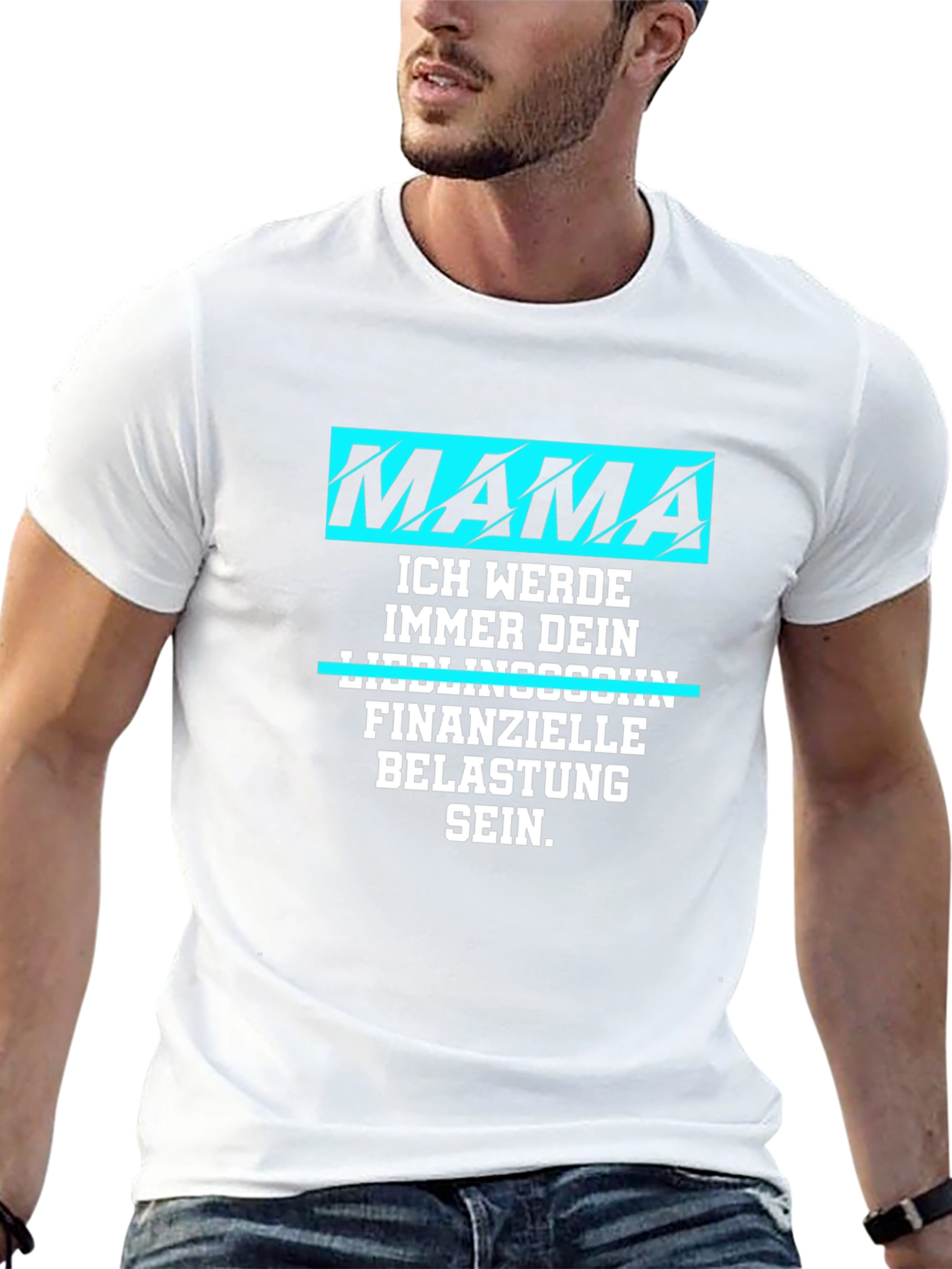 Black Mama's Boy T-Shirt: Funny German Saying view 13