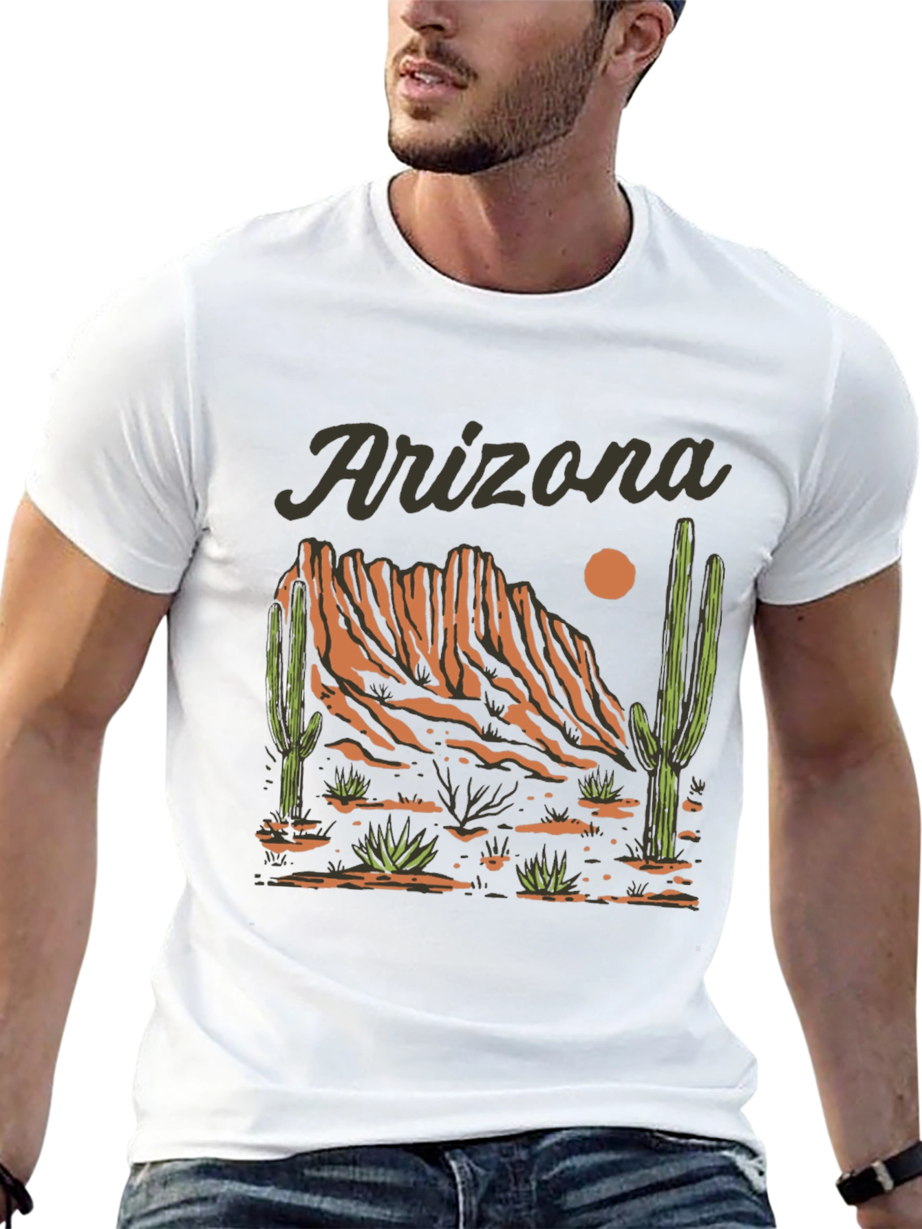 Black Arizona Desert Graphic T-Shirt view 13