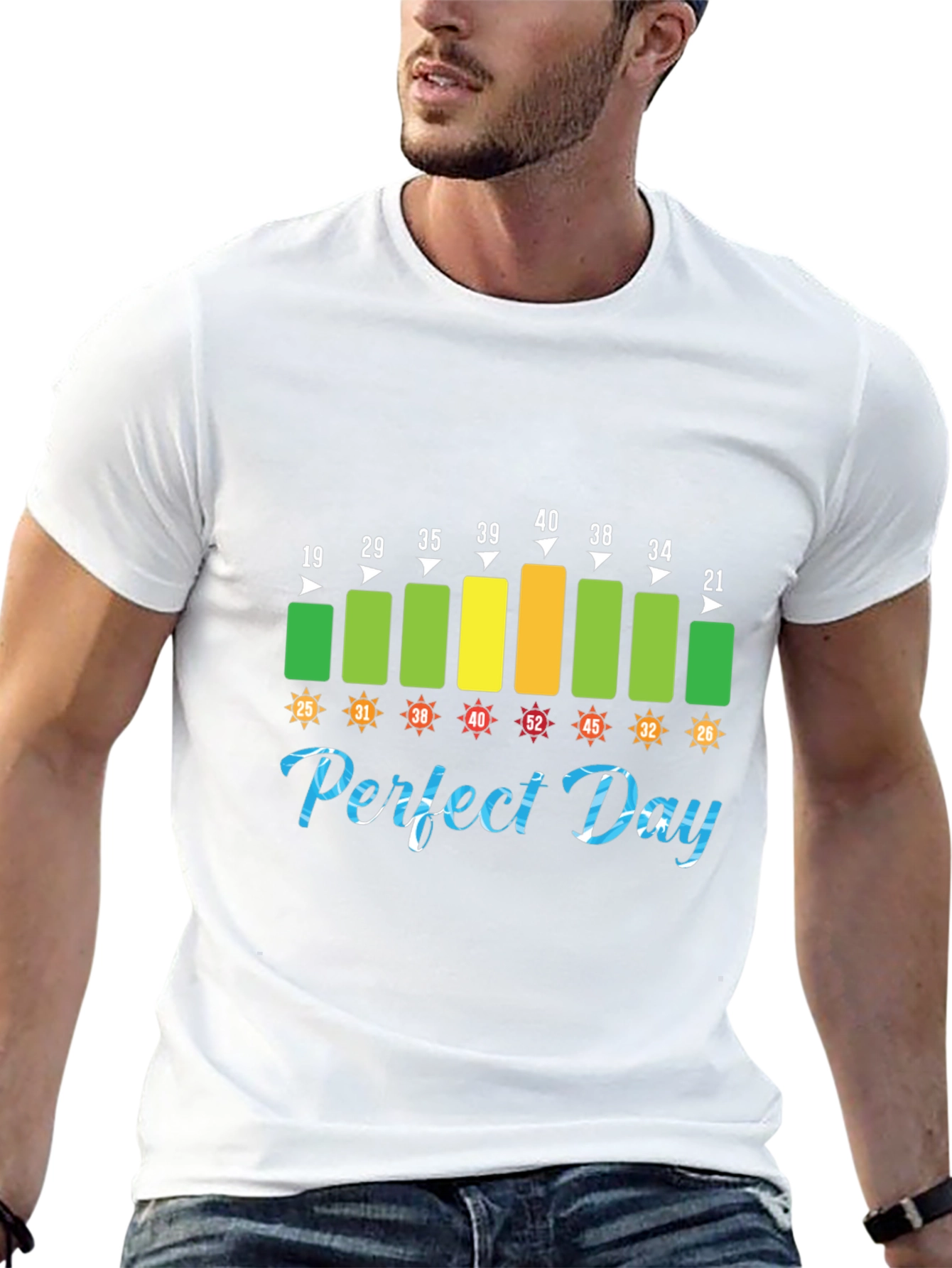 Black Perfect Day Temperature T-Shirt view 13