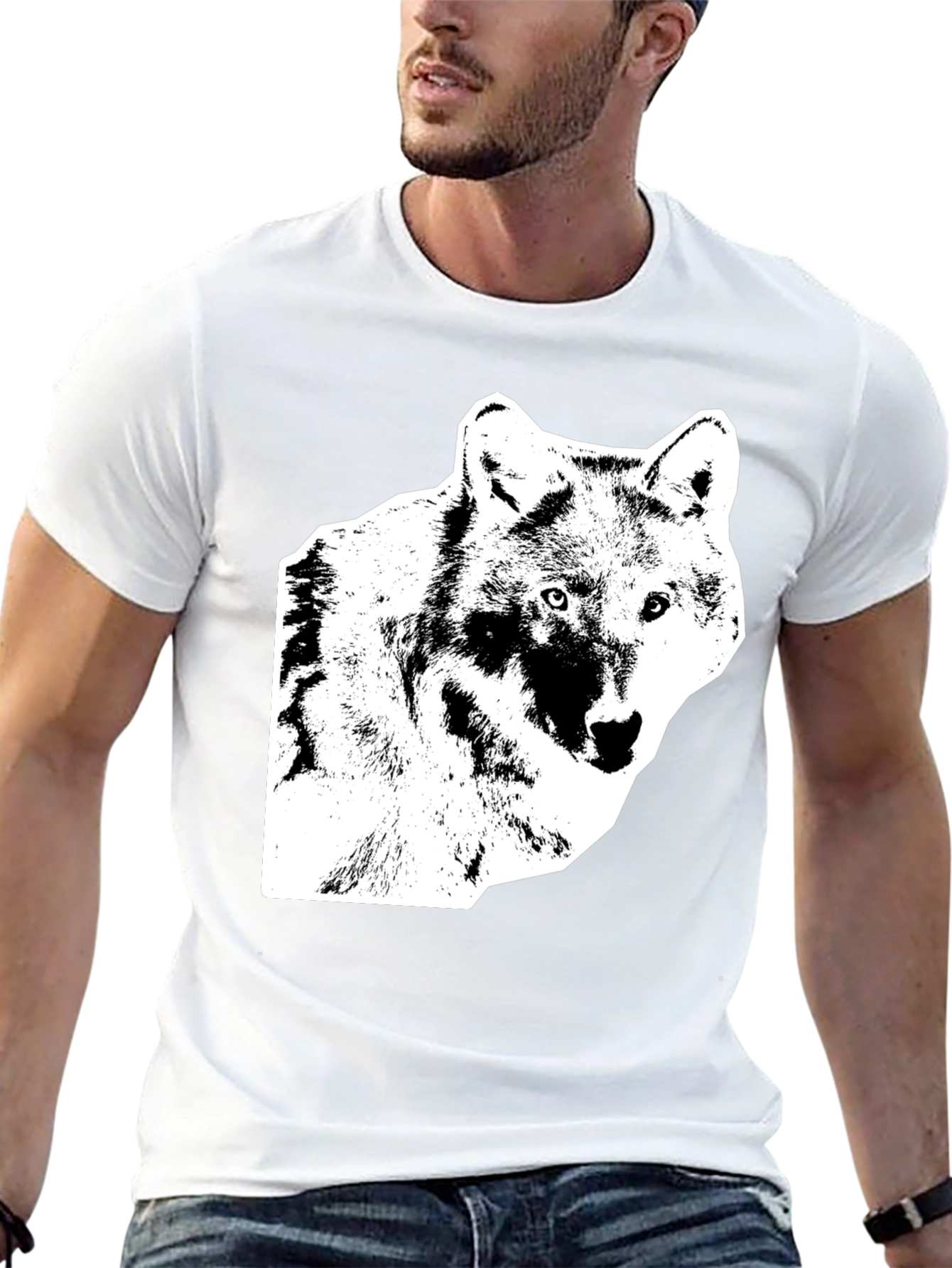 Black Black Wolf Graphic Tee view 13