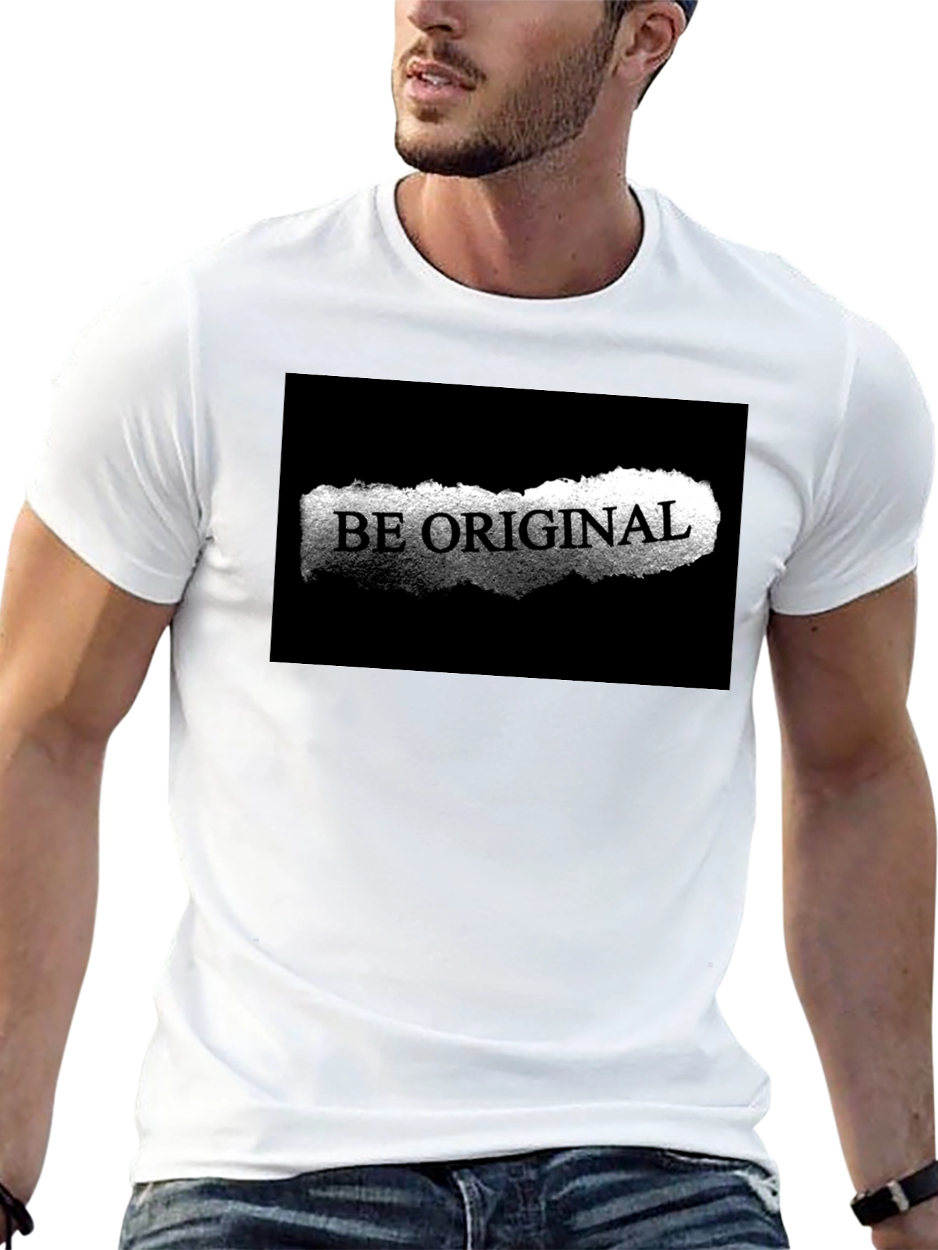 Black Be Original Black Graphic Tee view 13