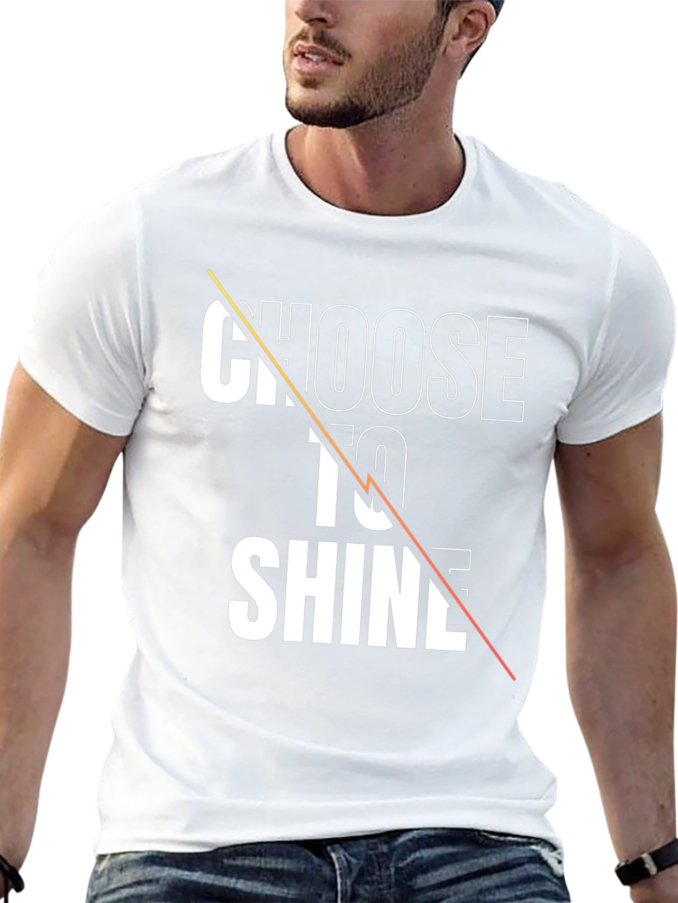 Black Choose to Shine Graphic Tee - Stylish Black T-Shirt view 13