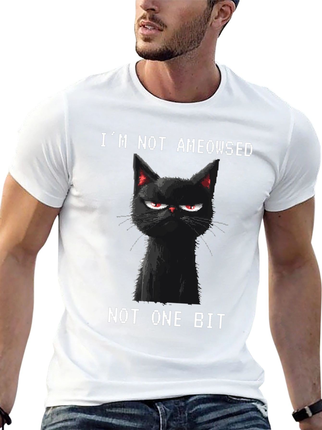 Black Grumpy Cat T-Shirt - I'm Not Ameowsed view 13