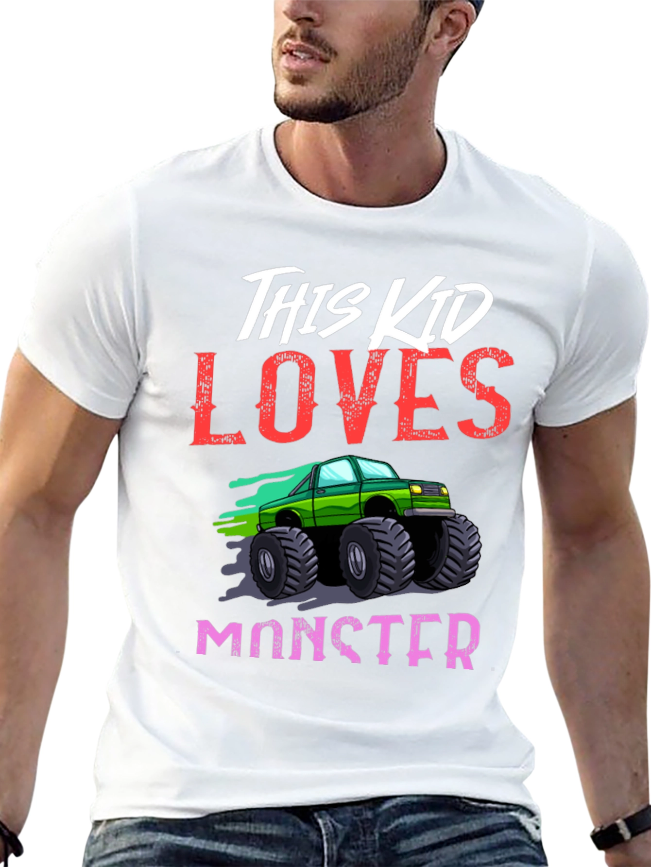 Black This Kid Loves Monster Trucks T-Shirt view 13