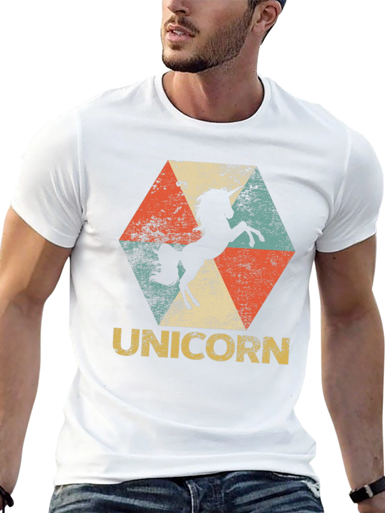 Black Retro Unicorn Graphic Tee view 13
