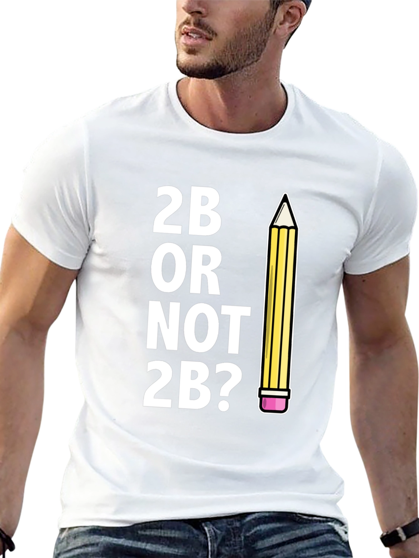 Black 2B Or Not 2B? Funny Graphic Tee view 13