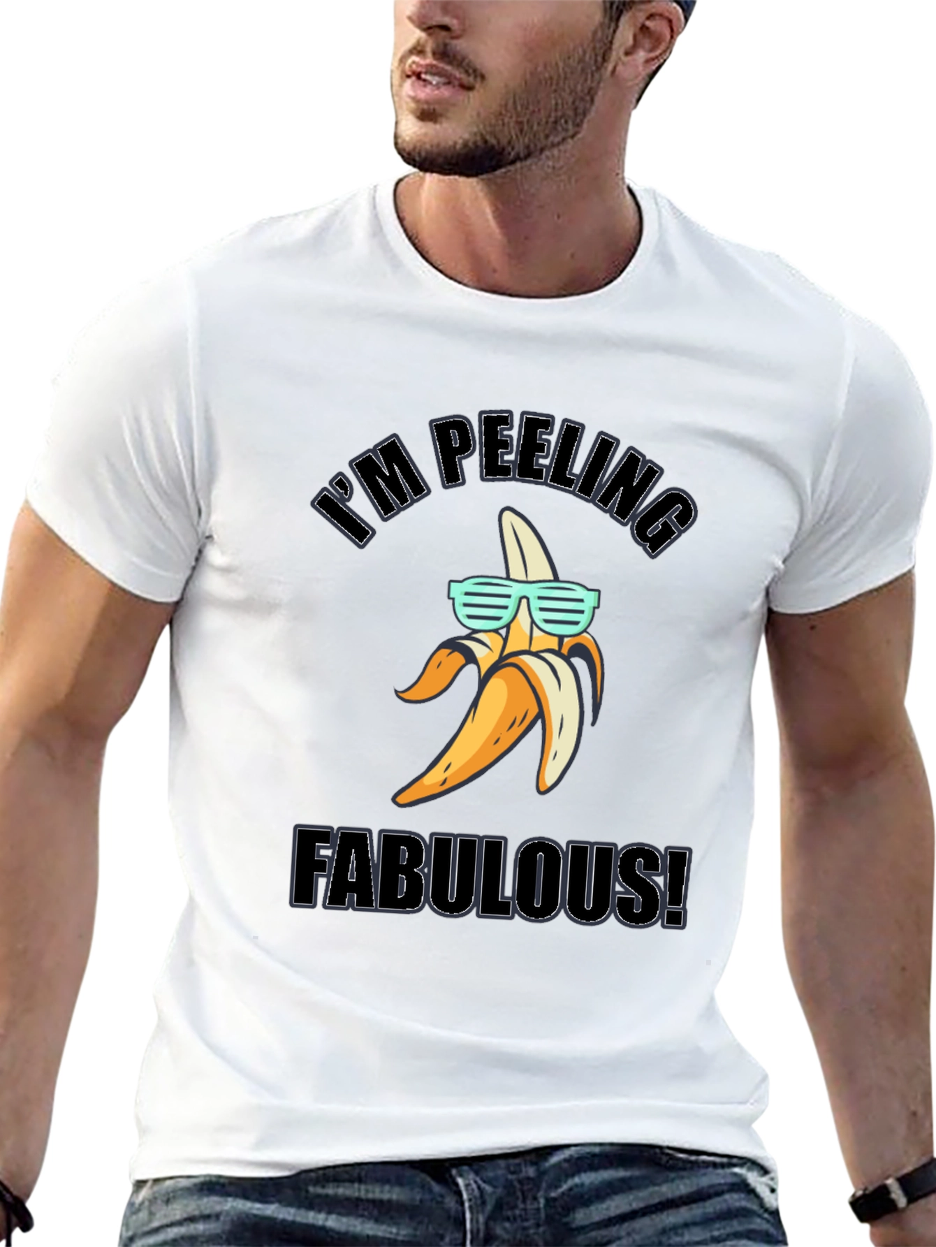 Black I'm Peeling Fabulous! Banana T-Shirt view 13
