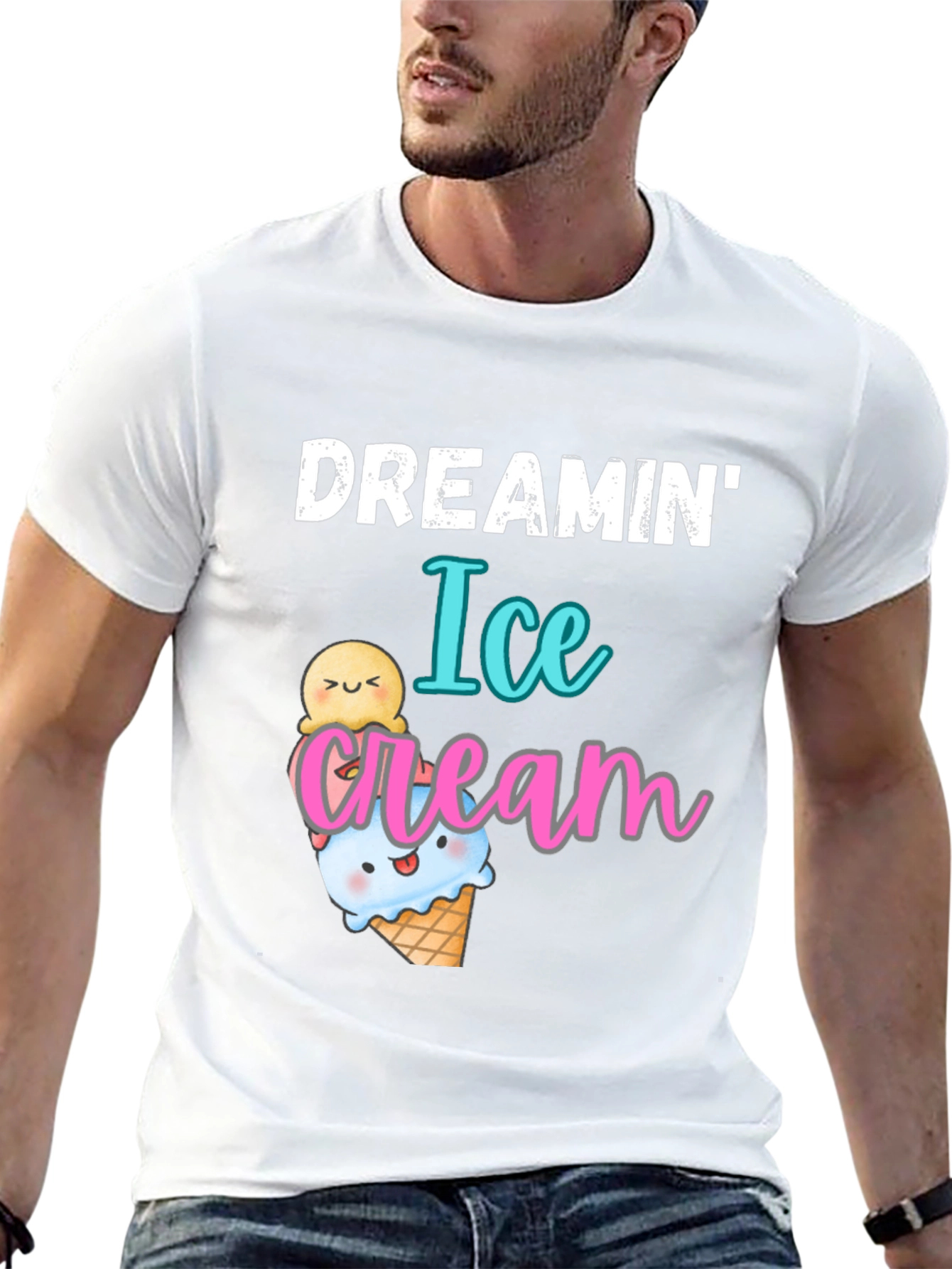 Black Dreamin' Ice Cream Graphic T-Shirt view 13