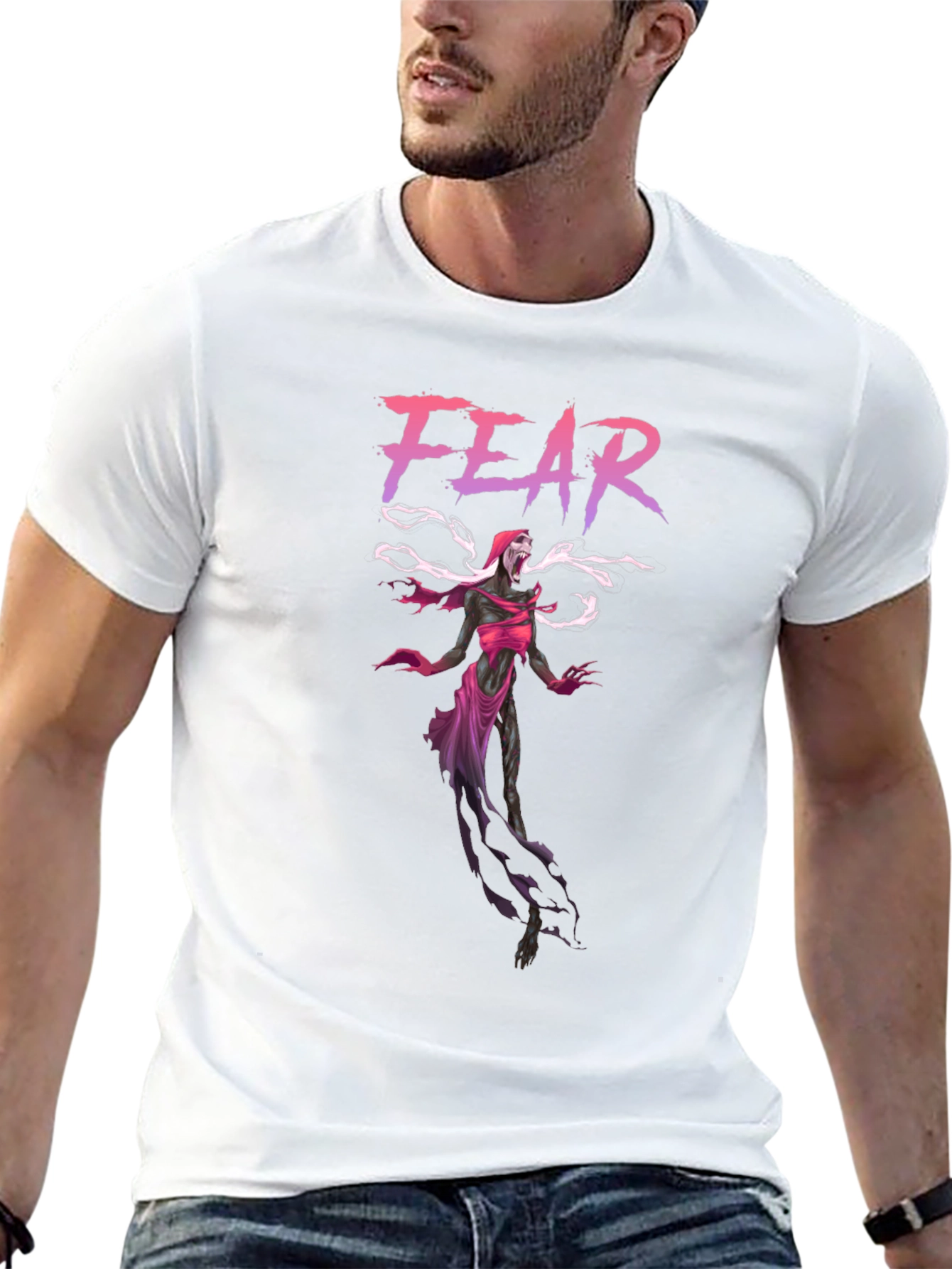 Black Fear Reaper Graphic T-Shirt - Black view 13