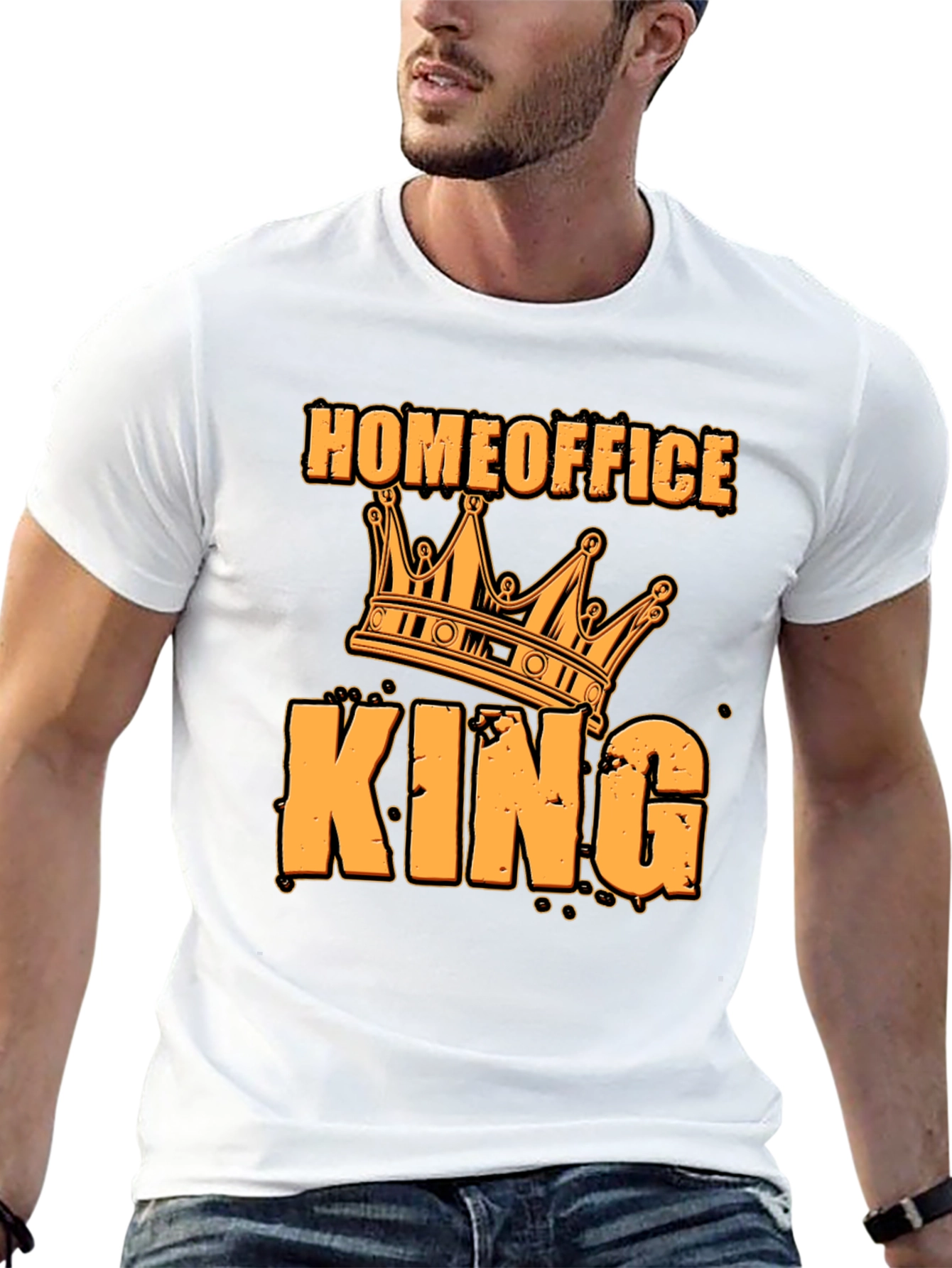 Black Home Office King T-Shirt - Funny Work From Home Tee view 13