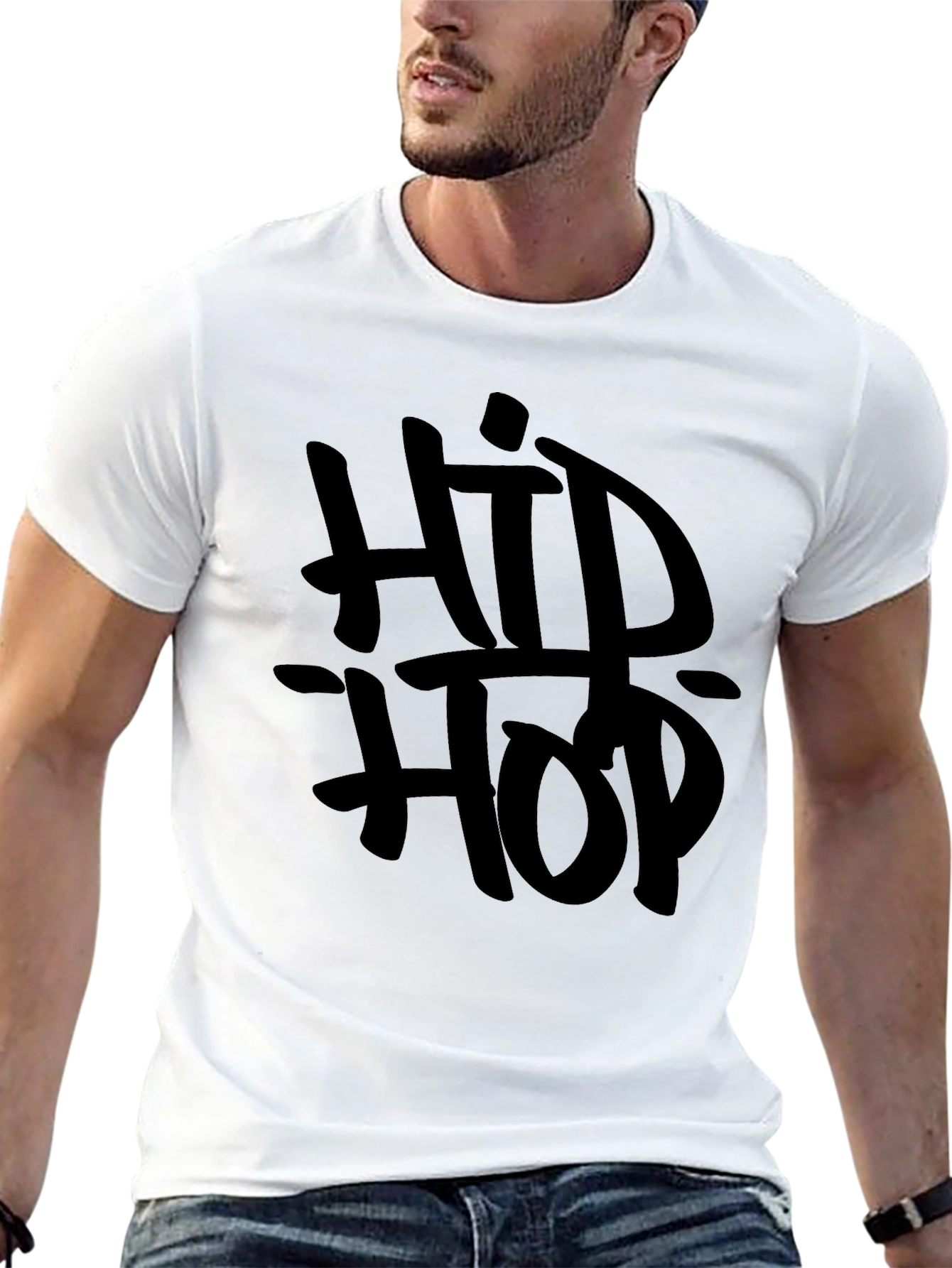 Black Hip Hop Black Graphic T-Shirt view 13
