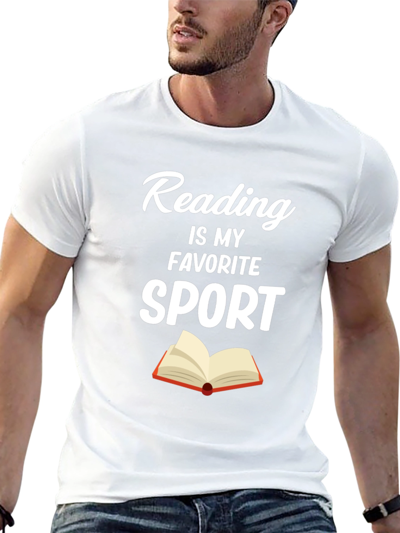 Black Reading is My Favorite Sport T-Shirt view 13