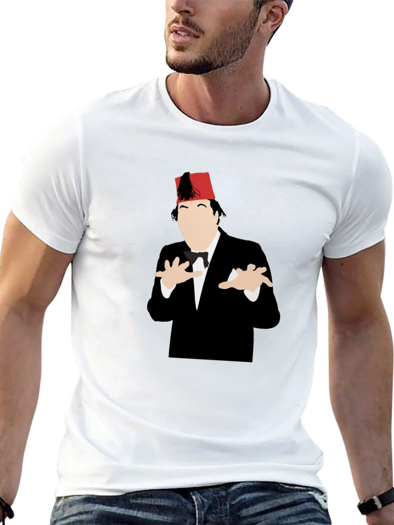 Black Mystic Man Graphic Tee view 13