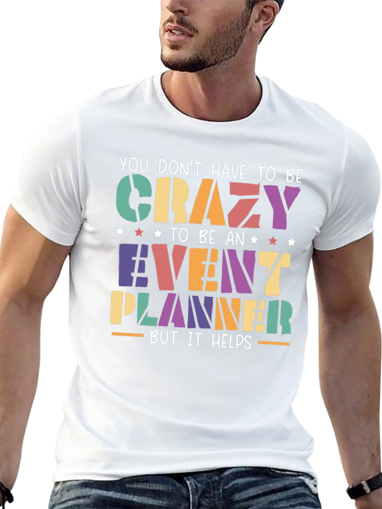 Black Event Planner T-Shirt - Crazy But It Helps Funny Tee view 13