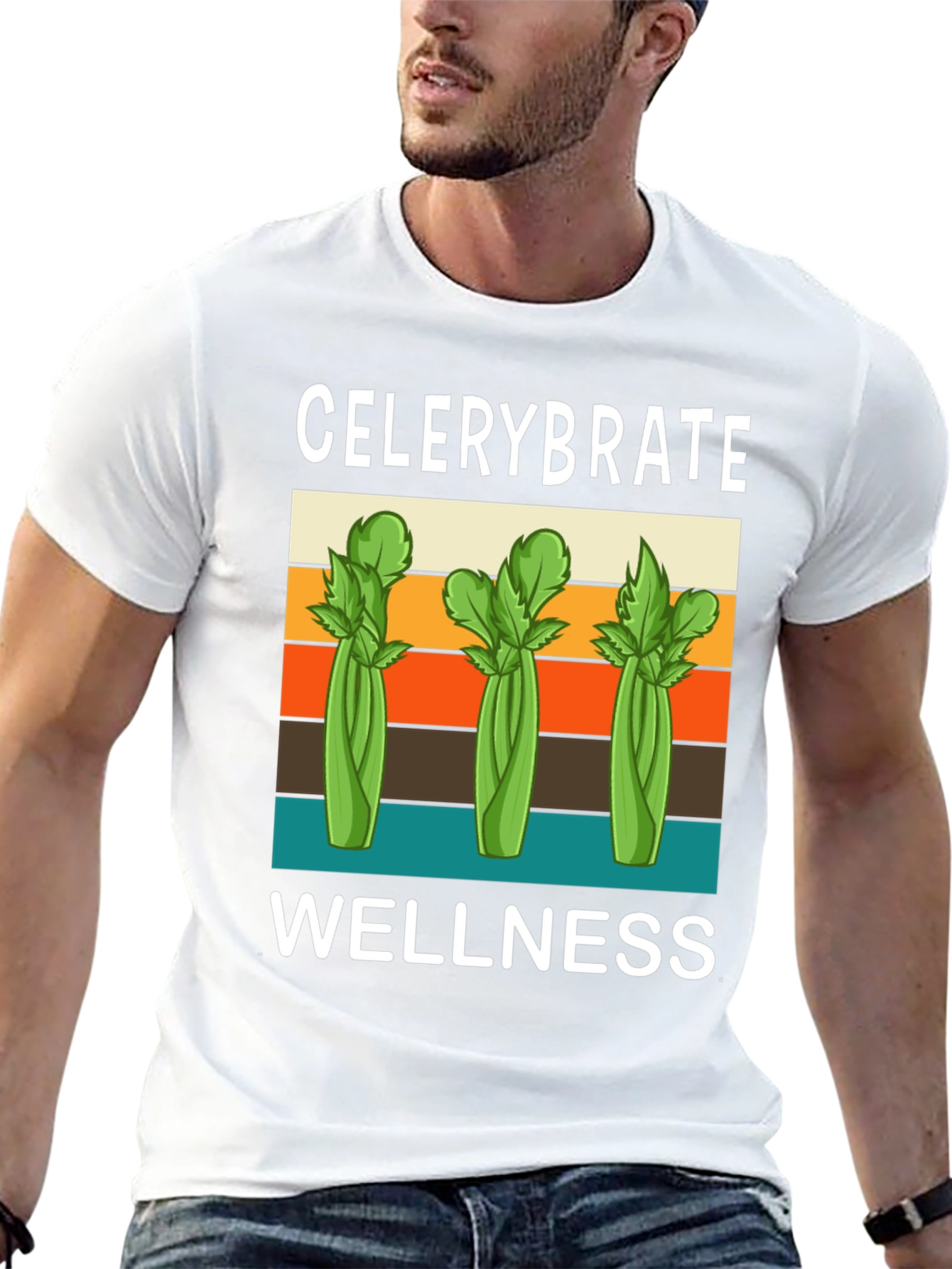 Black Celerybrate Wellness T-Shirt - Retro Style view 13