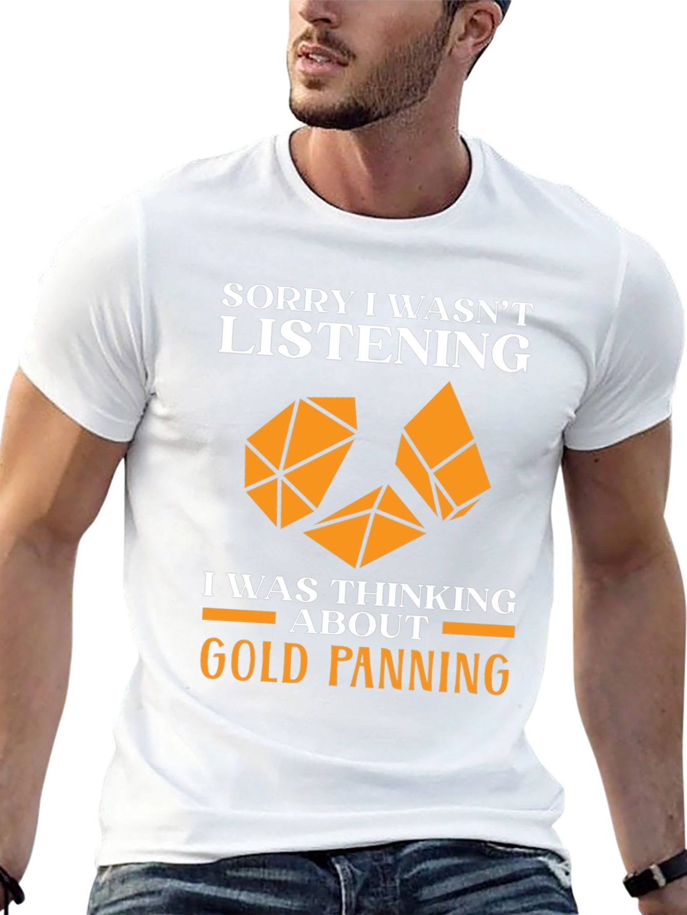 Black Gold Panning T-Shirt - Sorry I Wasn't Listening Funny Tee view 13